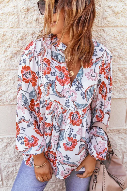 Afternoon Hours Print Long Sleeve Top