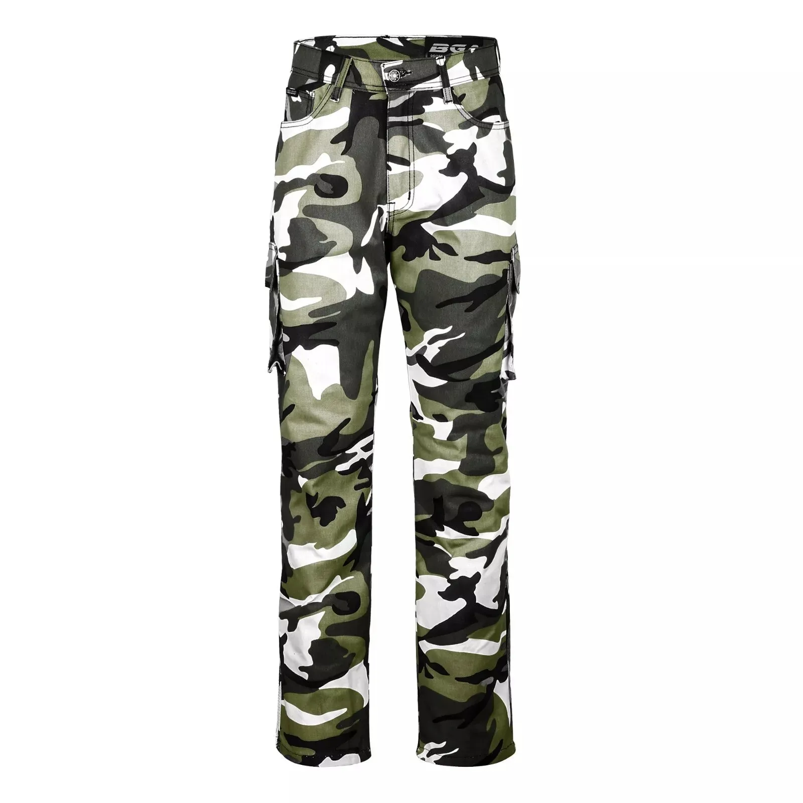 BGA Robin Men Motorcycle Protective Cargo Pants Grey/Camo