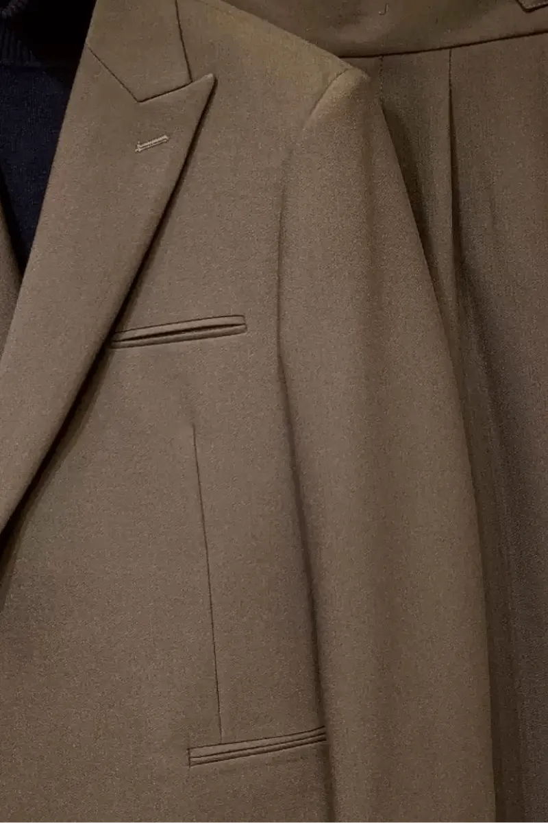 Brown 1-Button Premium Slim Fit Suit