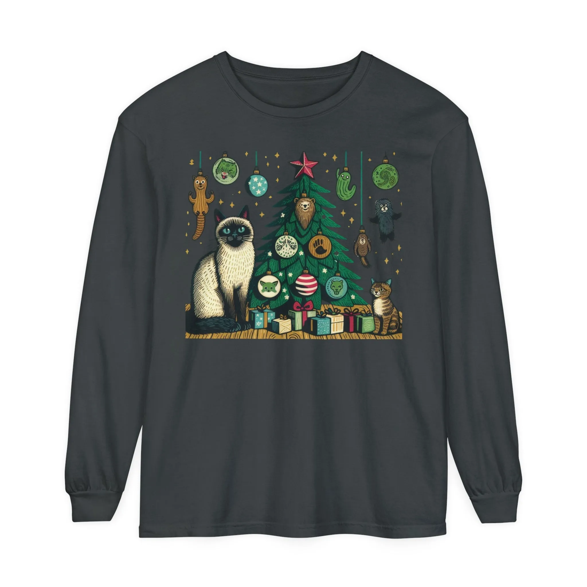 Christmas Siamese Long Sleeve T-Shirt