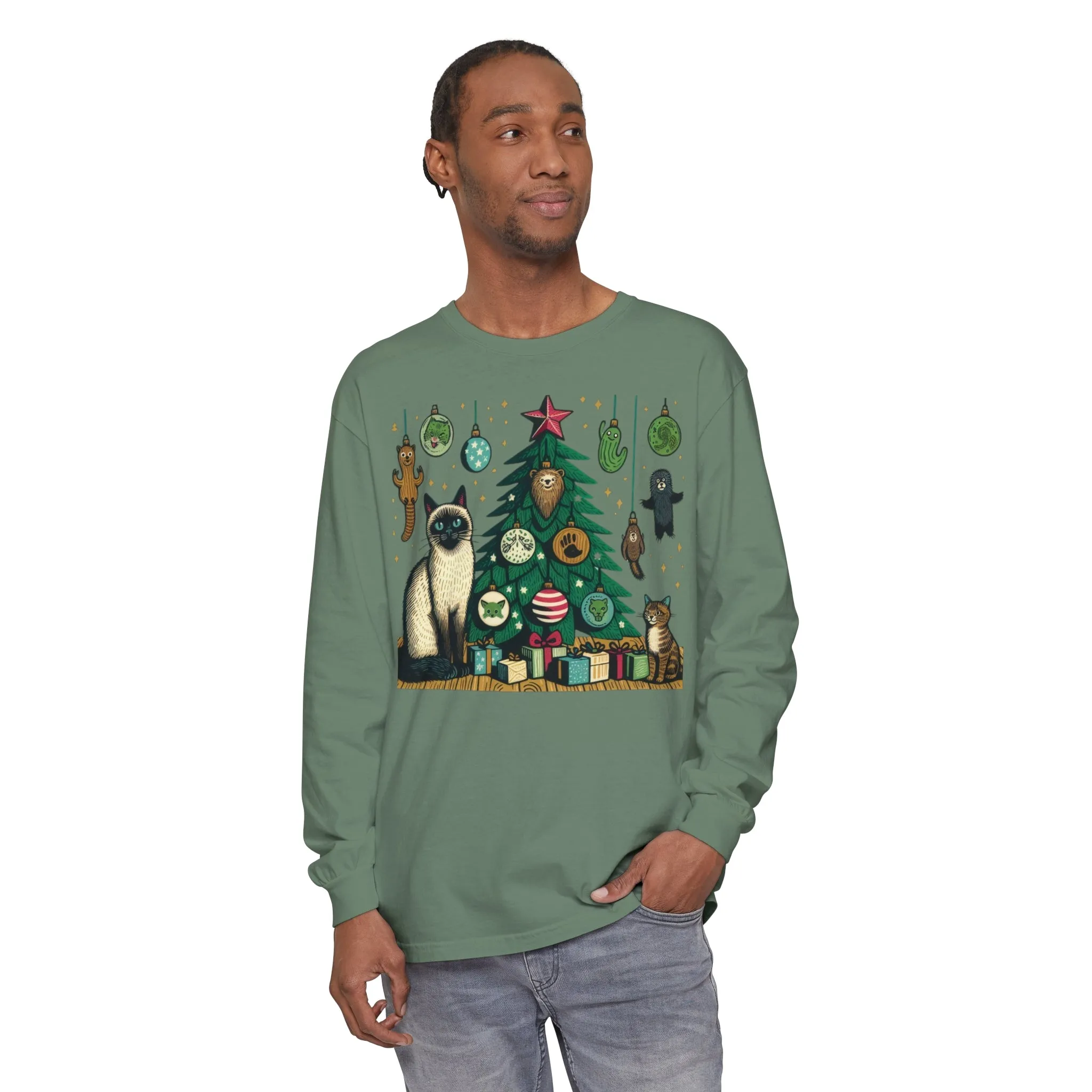 Christmas Siamese Long Sleeve T-Shirt