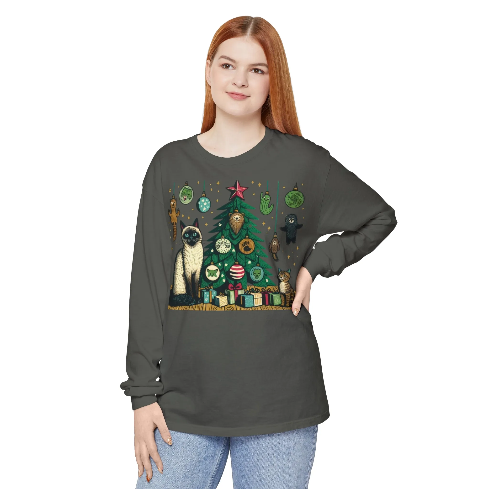 Christmas Siamese Long Sleeve T-Shirt