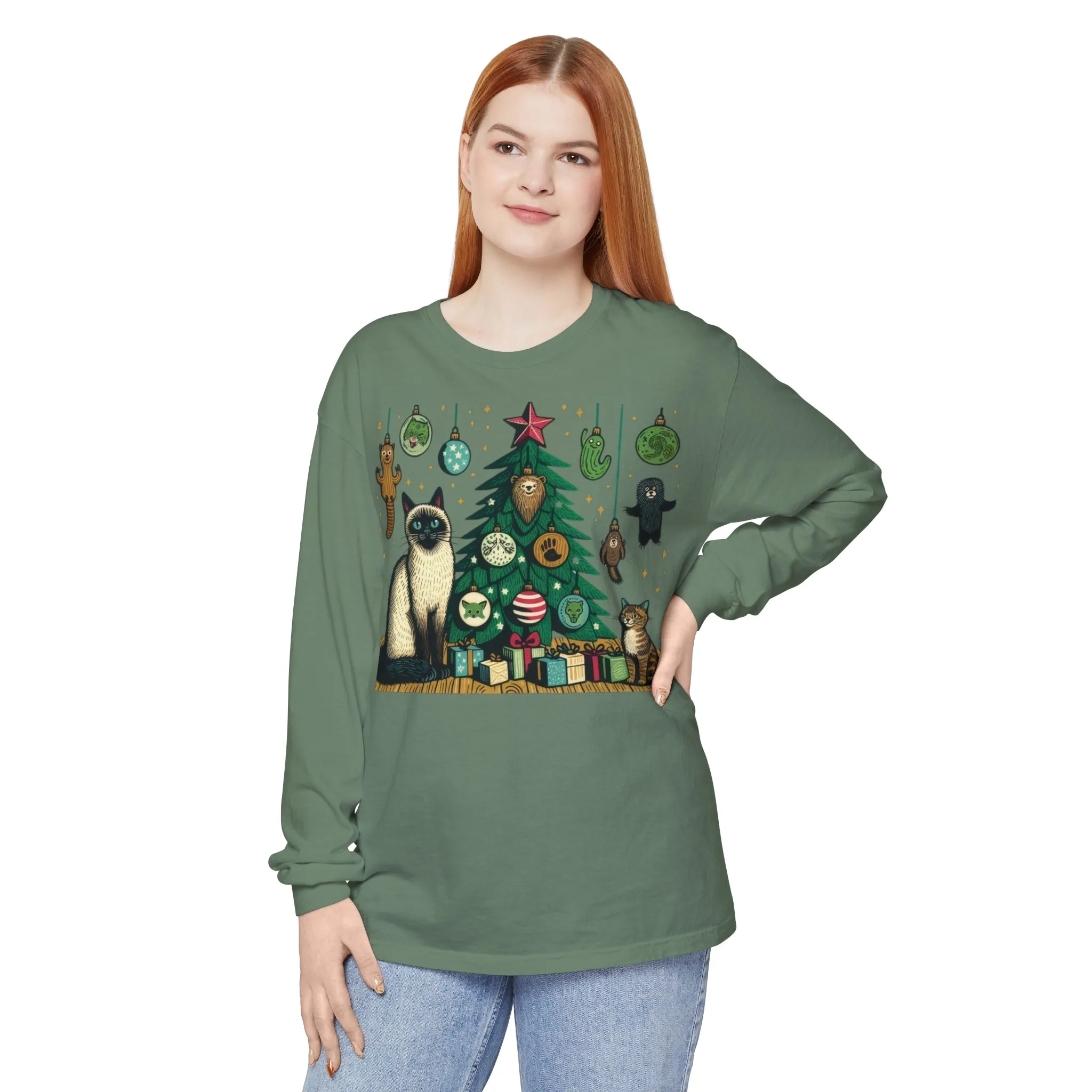 Christmas Siamese Long Sleeve T-Shirt