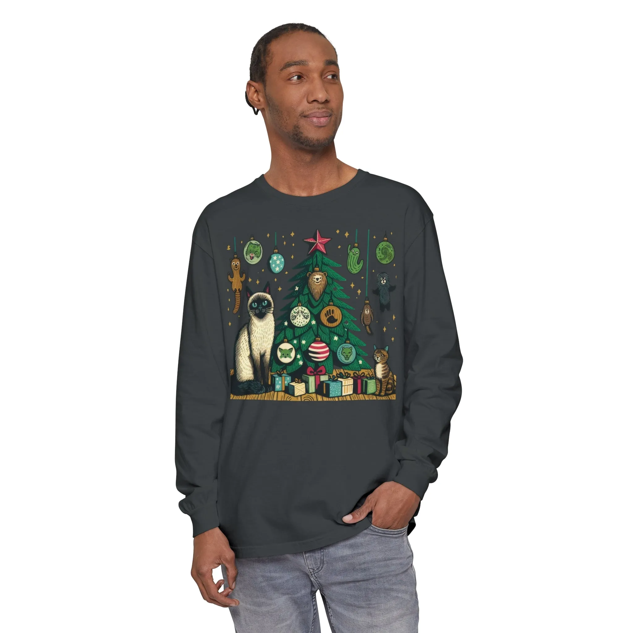 Christmas Siamese Long Sleeve T-Shirt