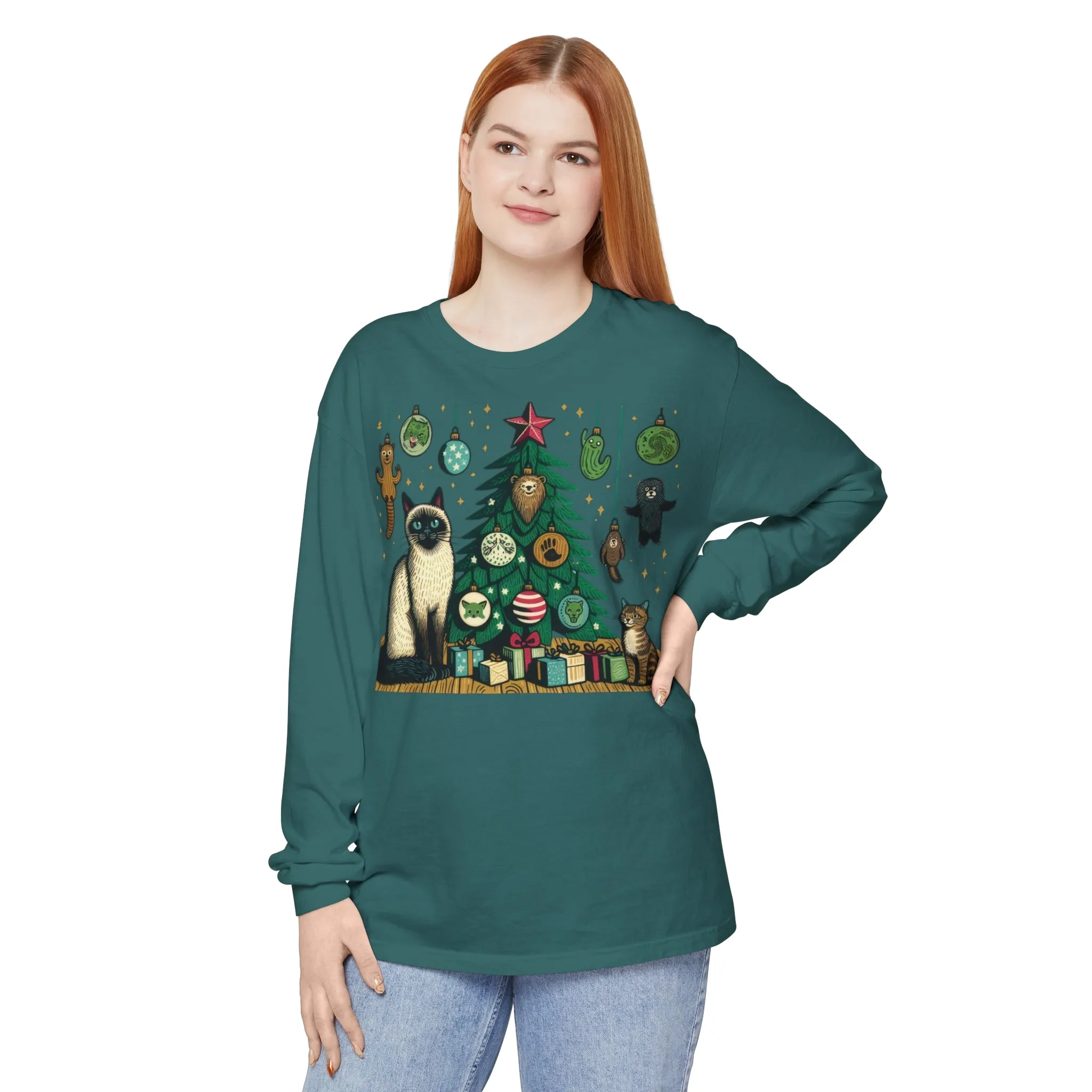 Christmas Siamese Long Sleeve T-Shirt