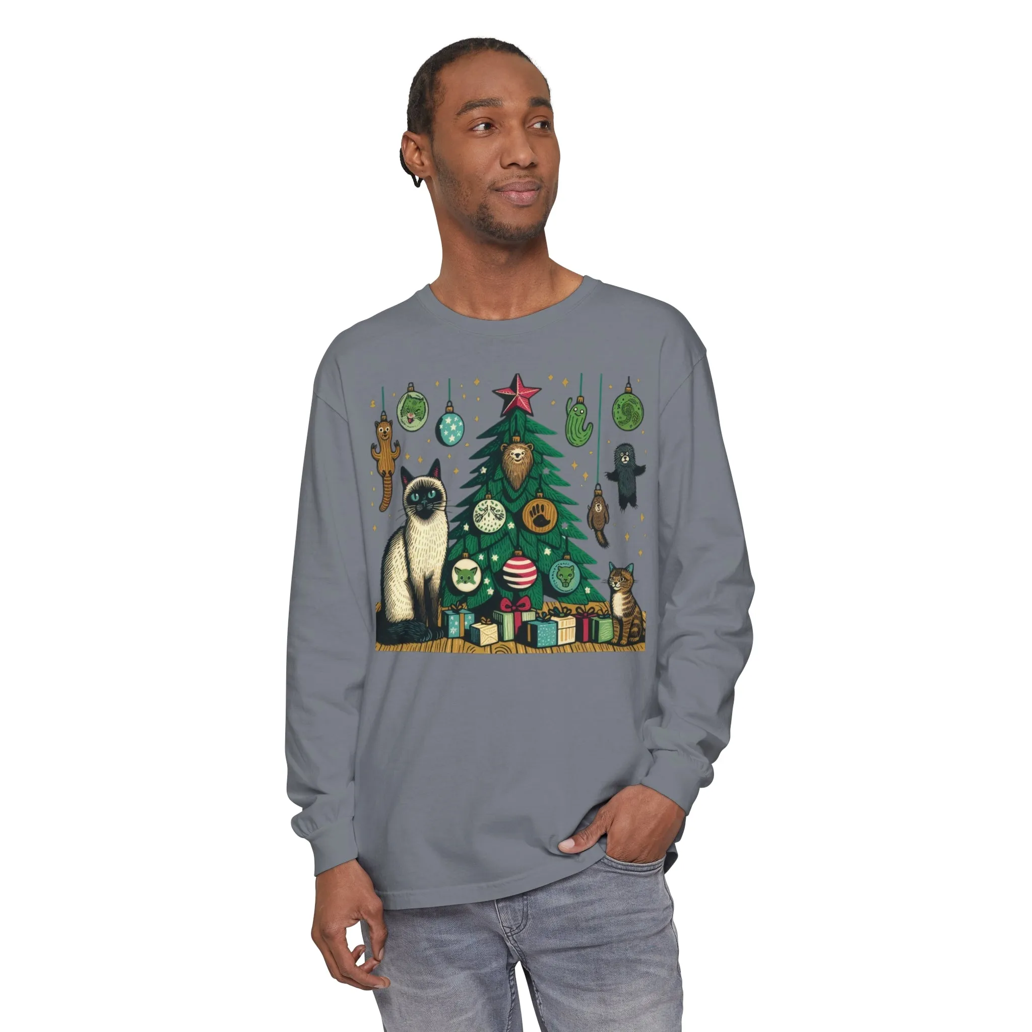 Christmas Siamese Long Sleeve T-Shirt