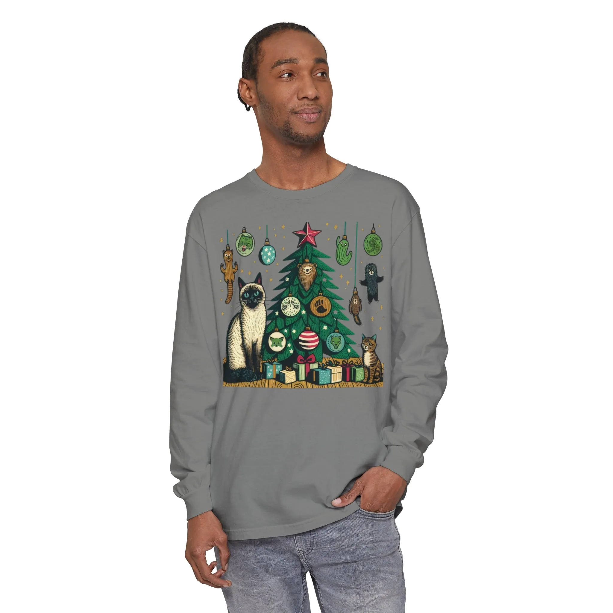 Christmas Siamese Long Sleeve T-Shirt