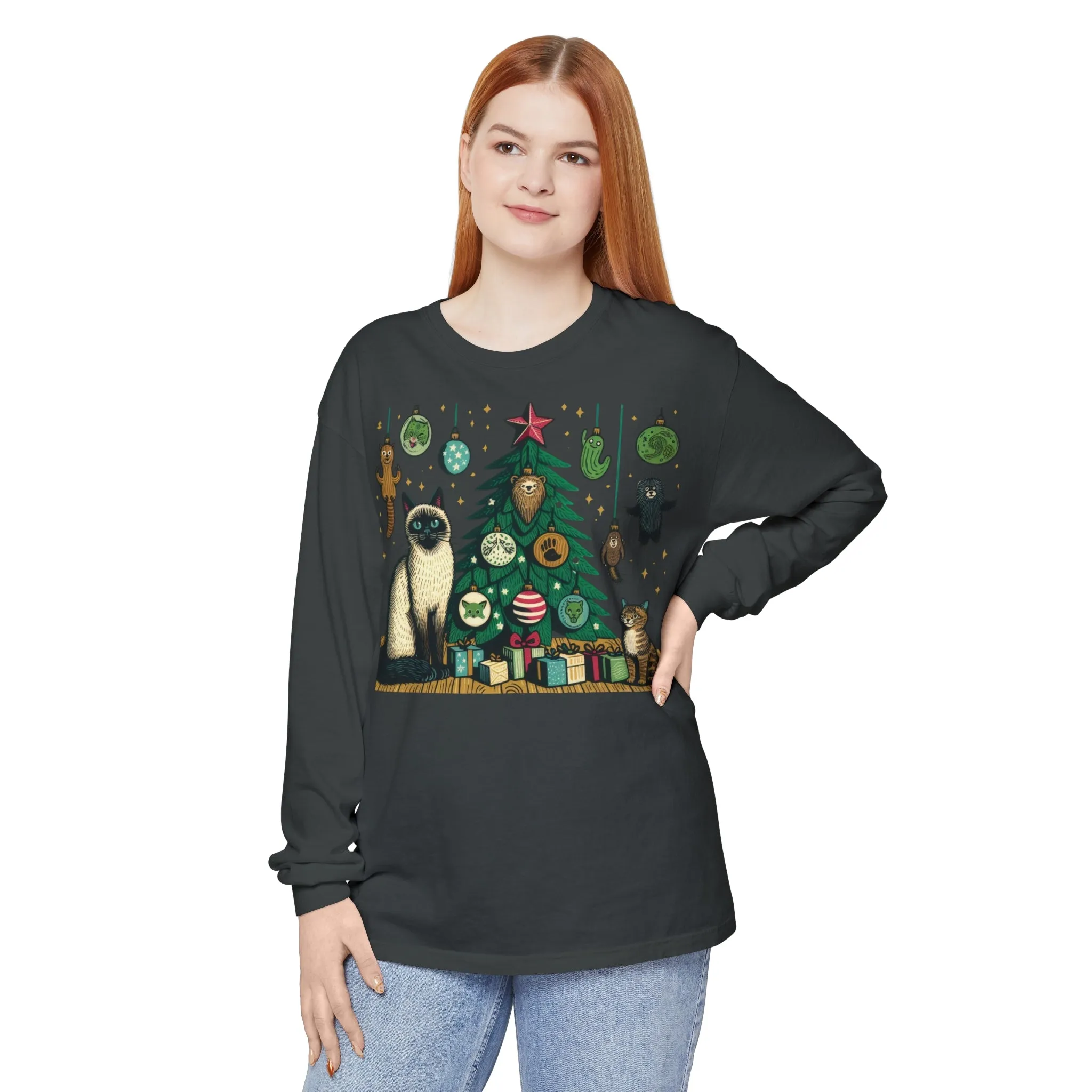 Christmas Siamese Long Sleeve T-Shirt