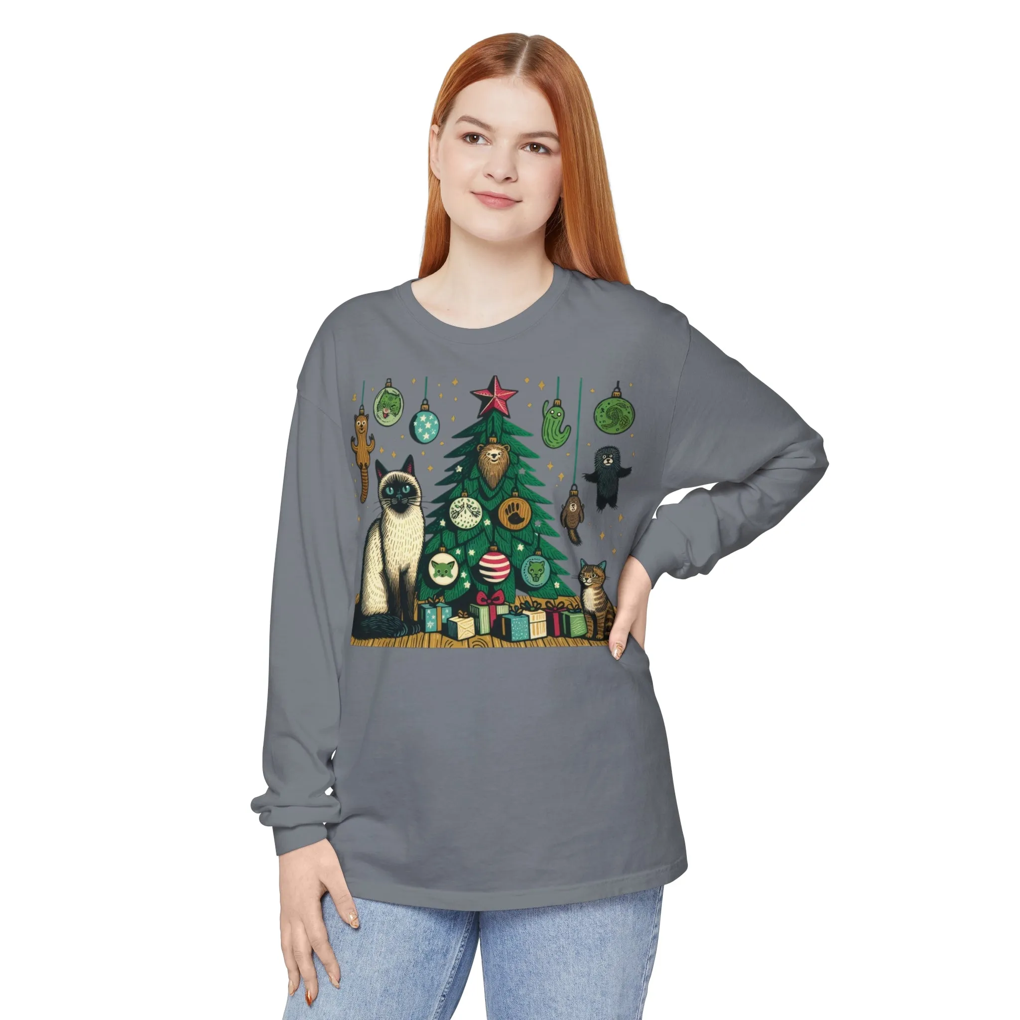 Christmas Siamese Long Sleeve T-Shirt