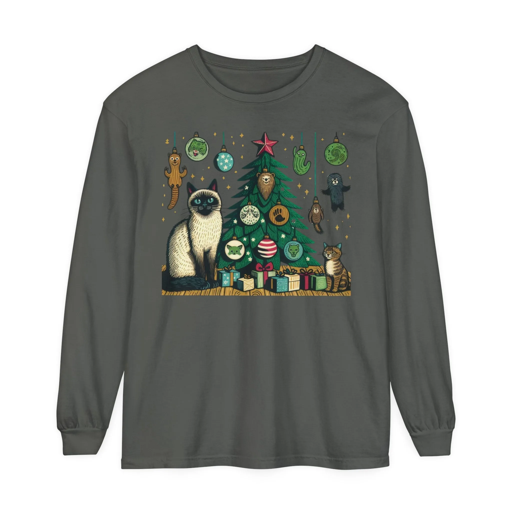 Christmas Siamese Long Sleeve T-Shirt
