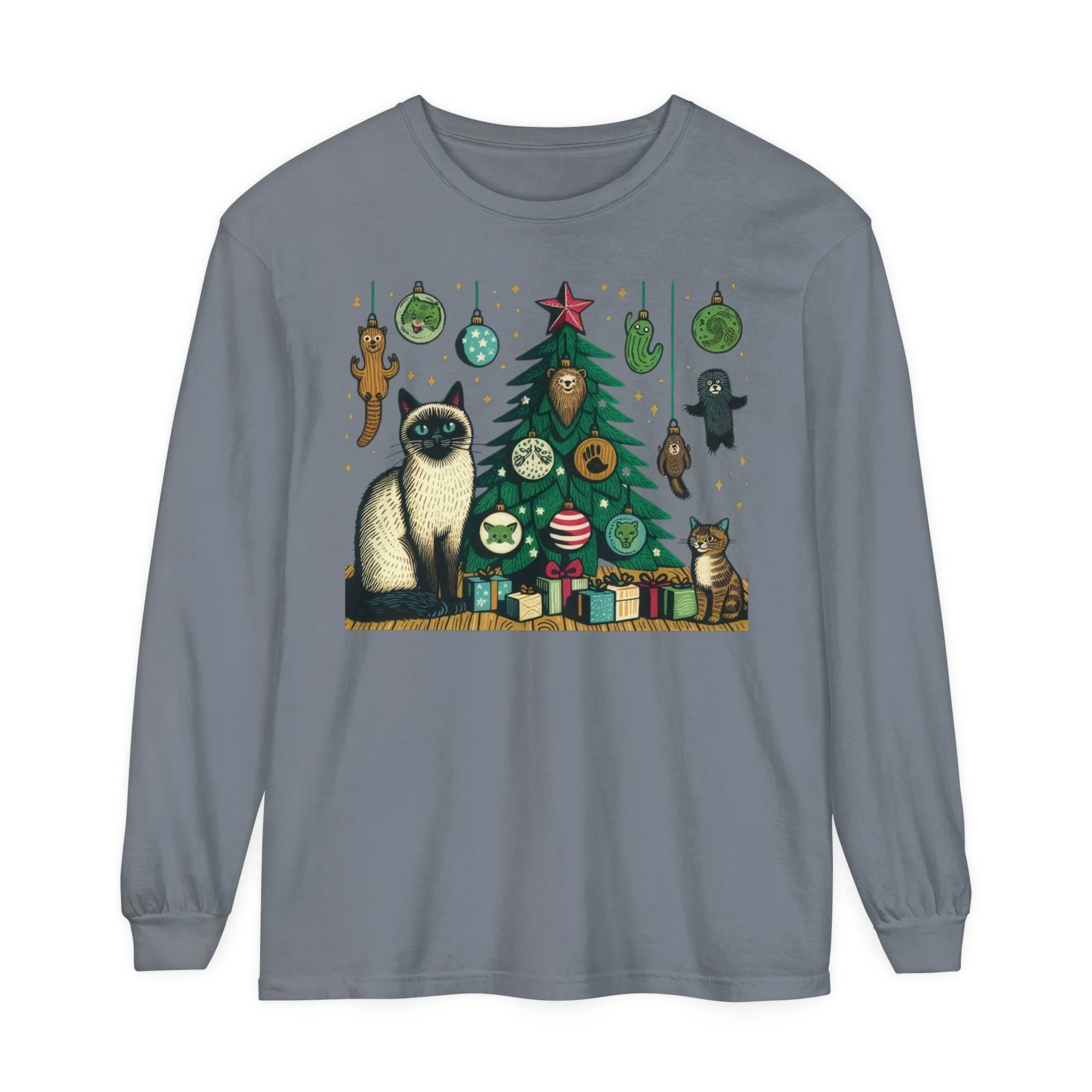 Christmas Siamese Long Sleeve T-Shirt