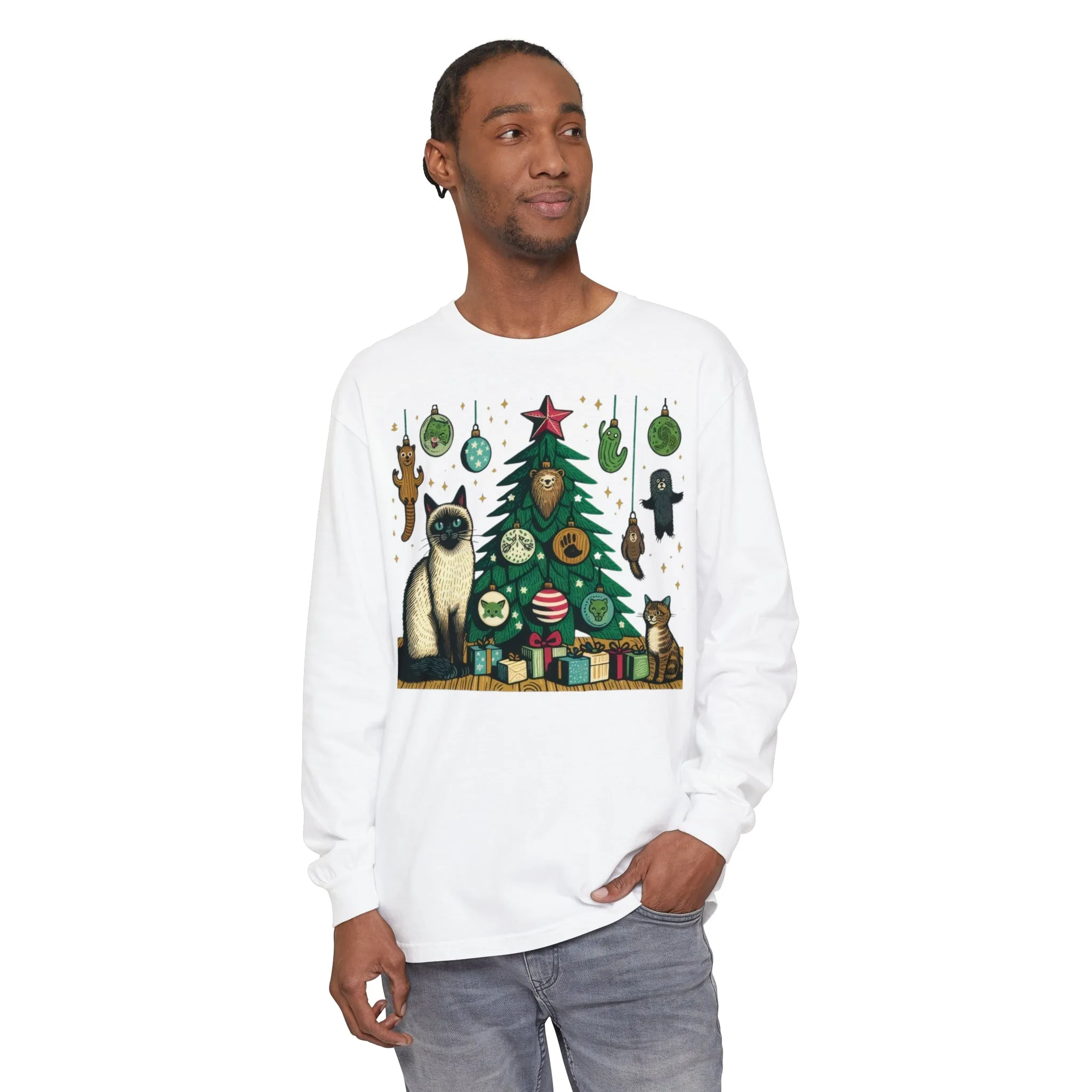 Christmas Siamese Long Sleeve T-Shirt