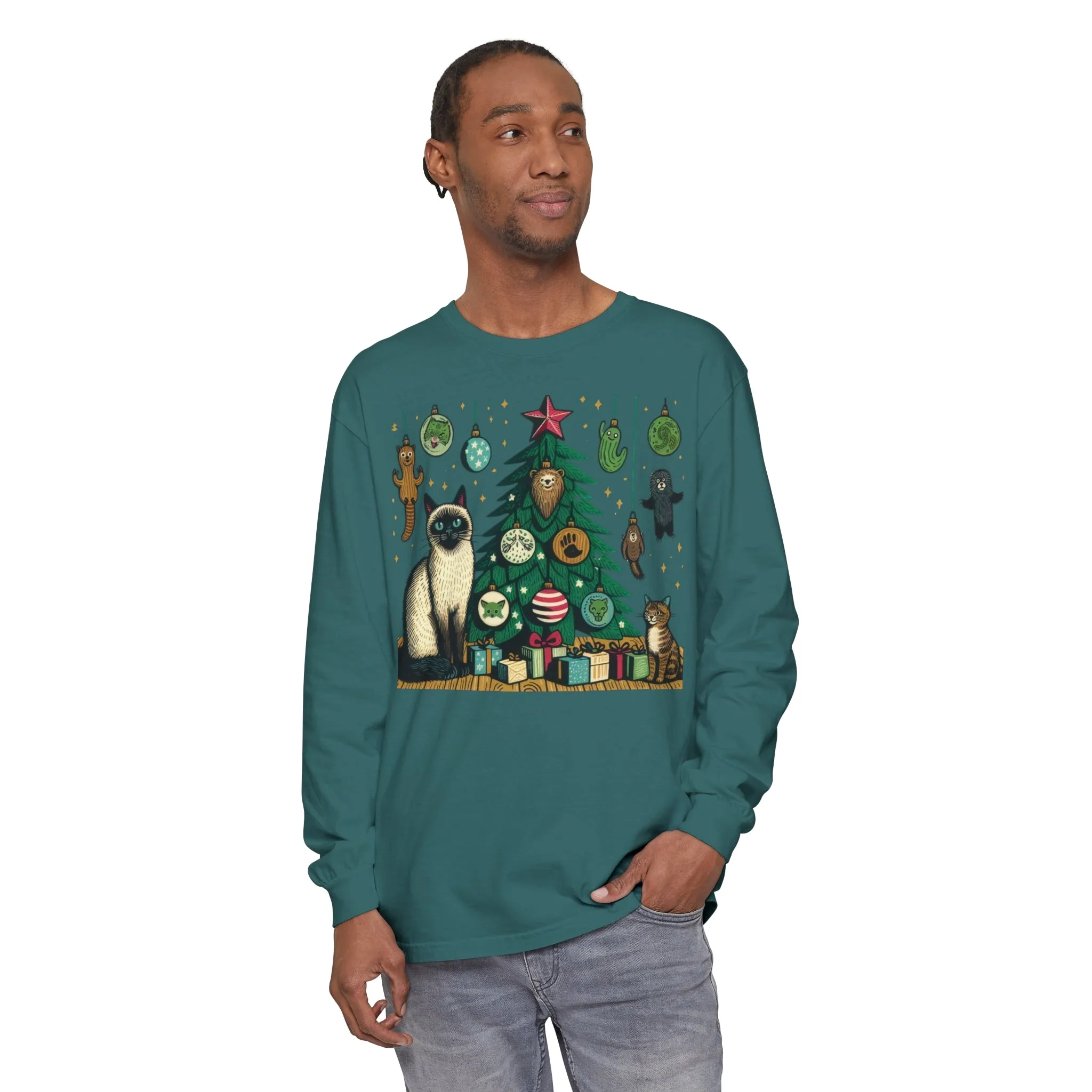Christmas Siamese Long Sleeve T-Shirt