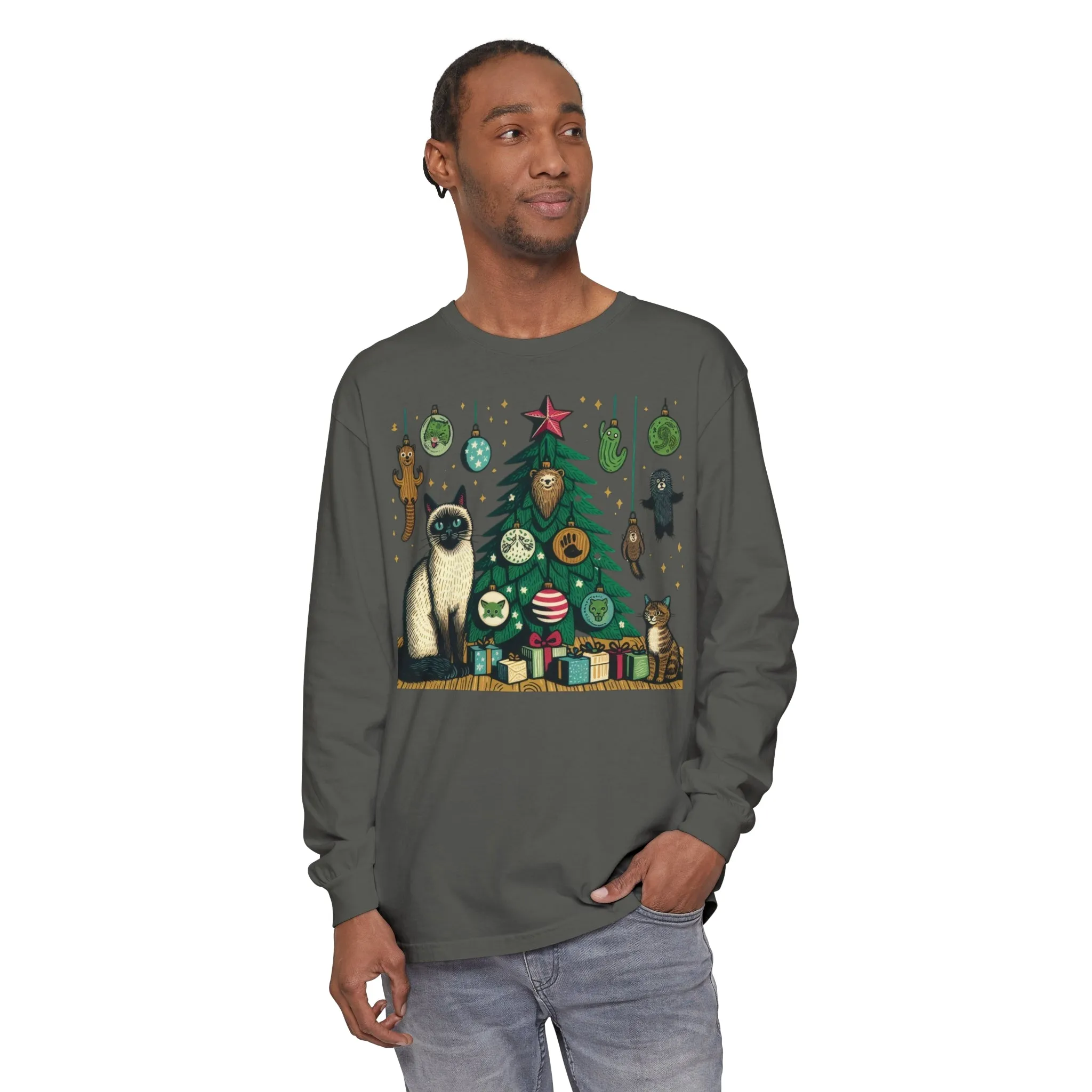 Christmas Siamese Long Sleeve T-Shirt
