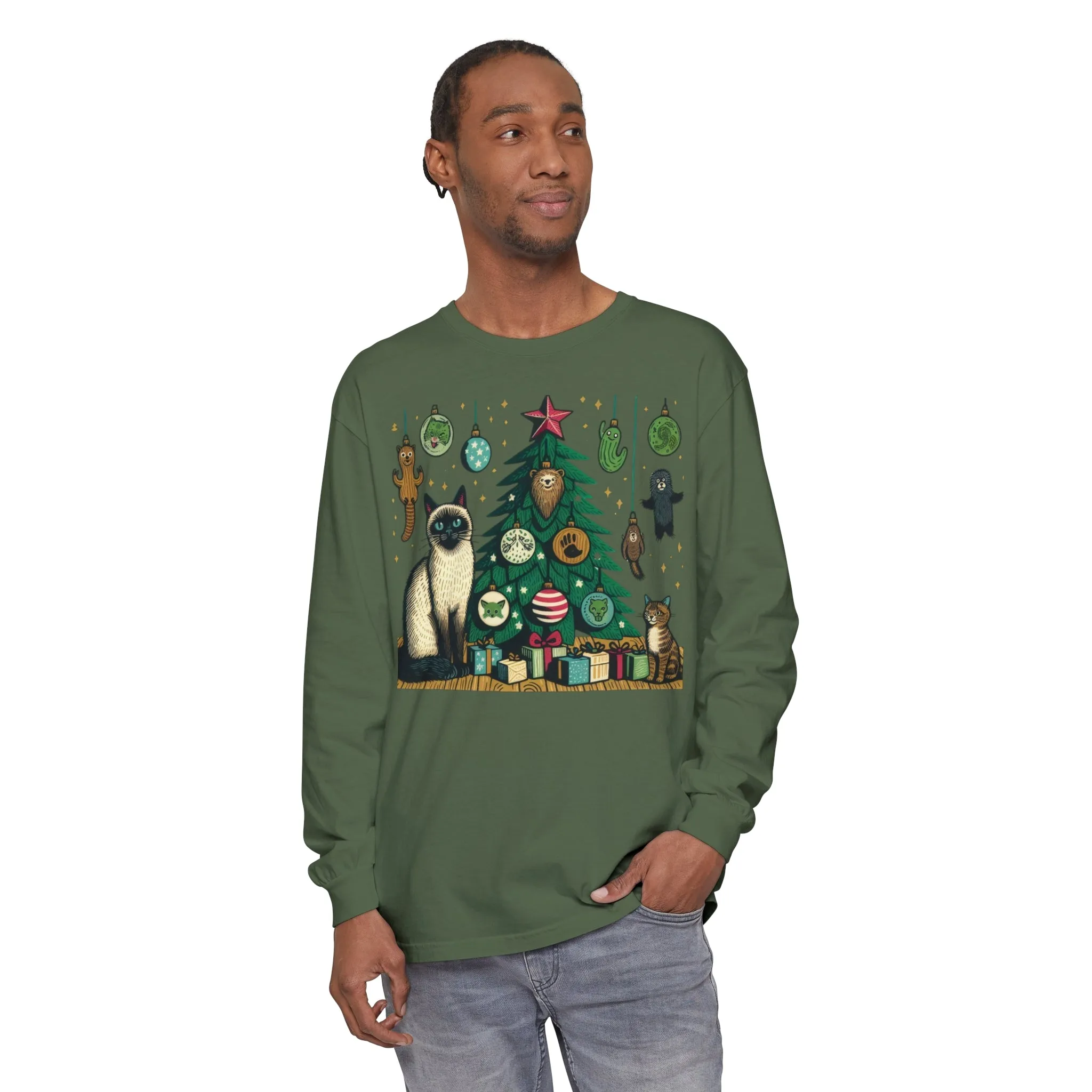 Christmas Siamese Long Sleeve T-Shirt
