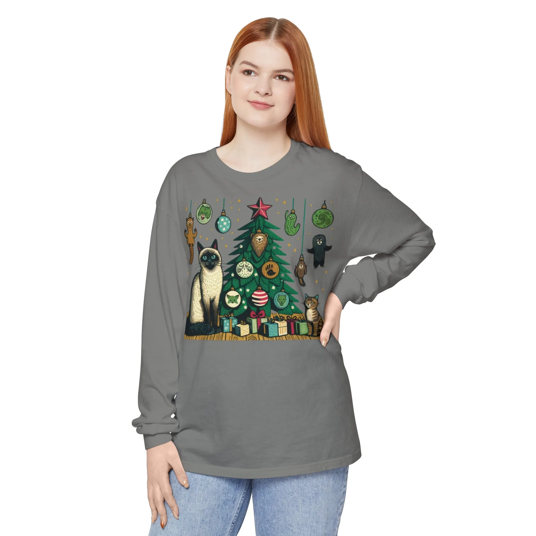 Christmas Siamese Long Sleeve T-Shirt