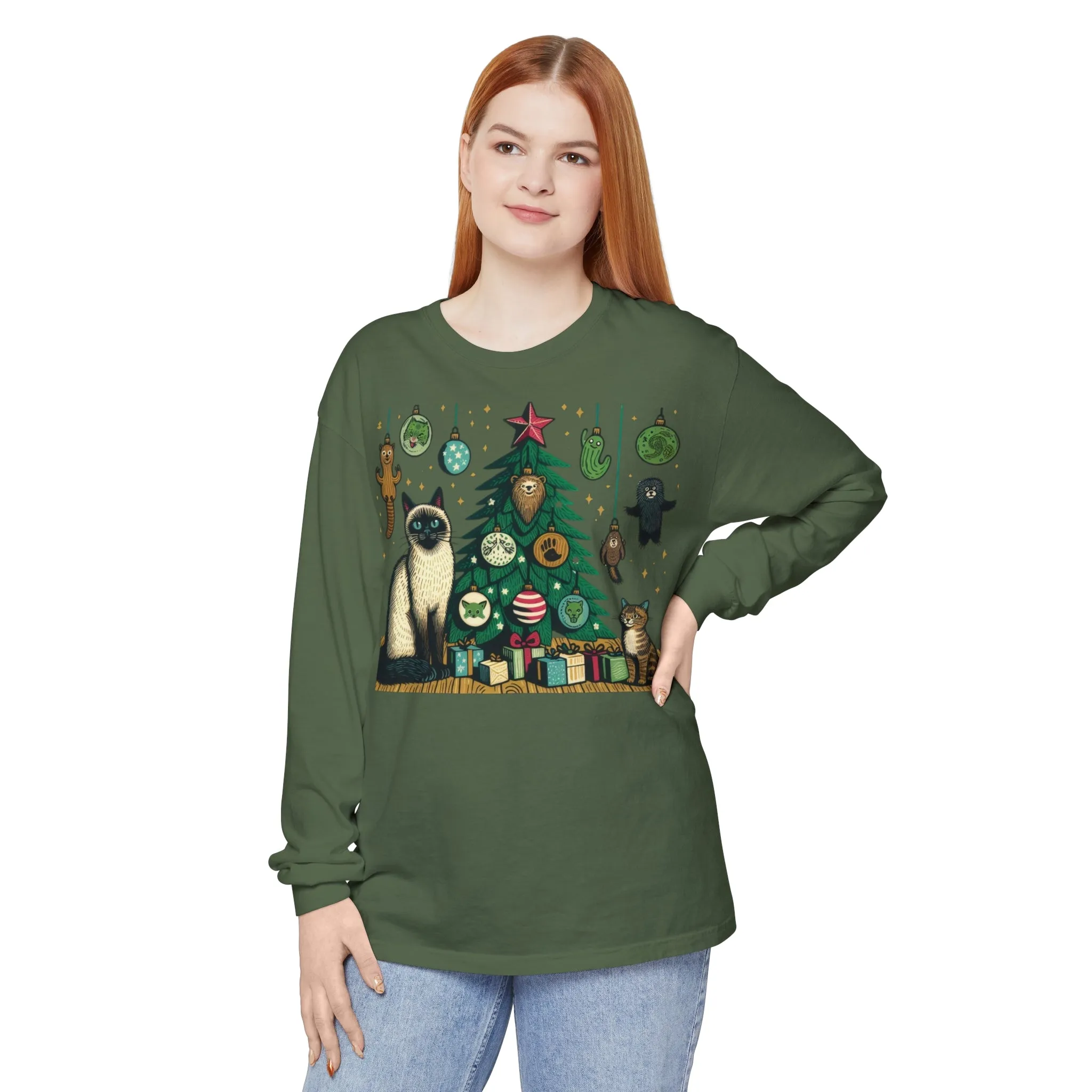 Christmas Siamese Long Sleeve T-Shirt