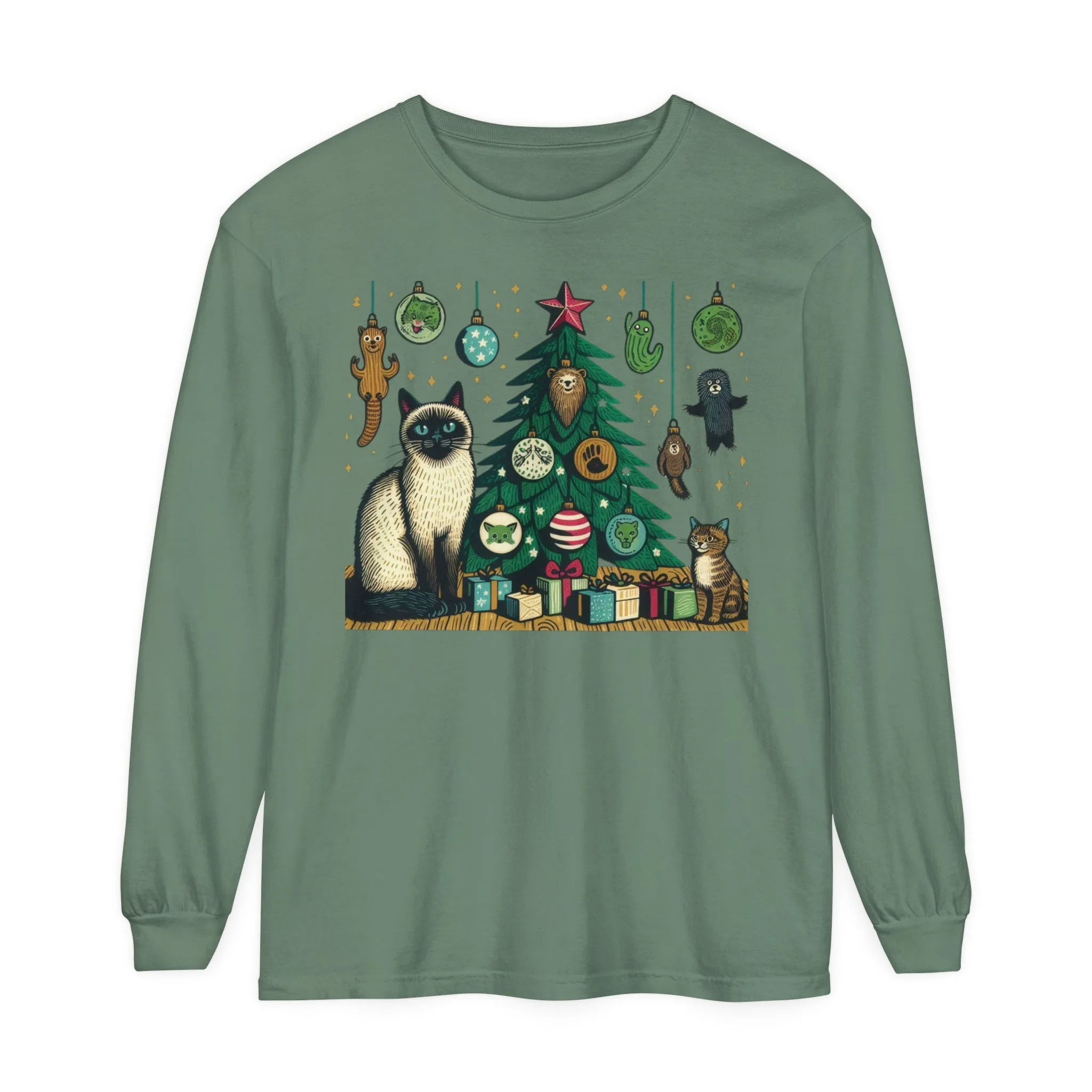 Christmas Siamese Long Sleeve T-Shirt