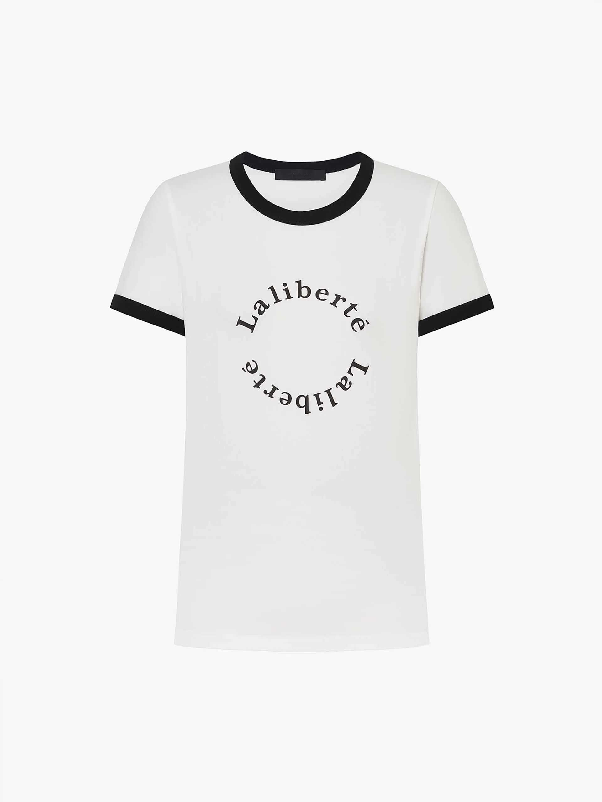 Cotton Contrast Detail T-shirt