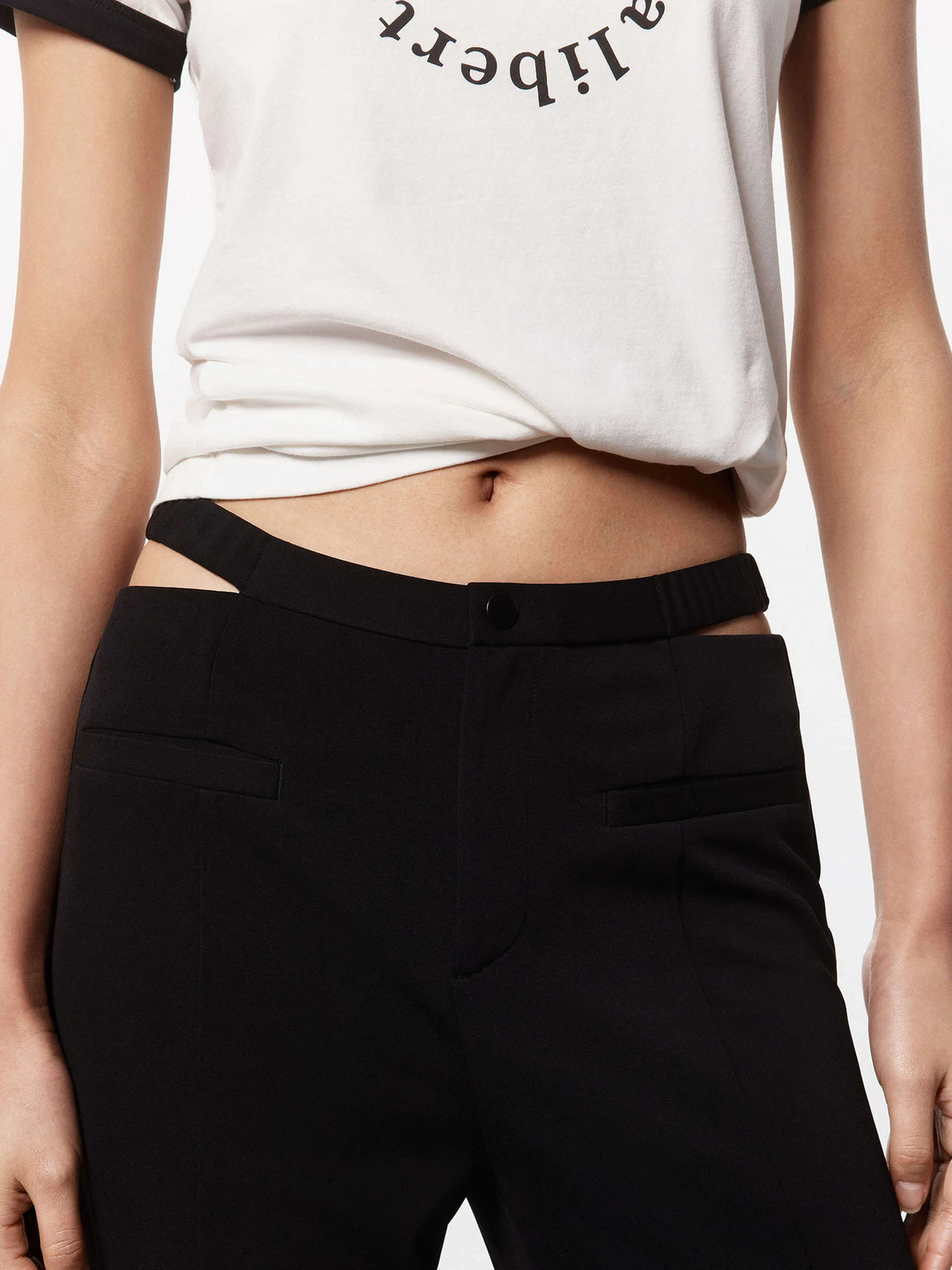 Cotton Contrast Detail T-shirt
