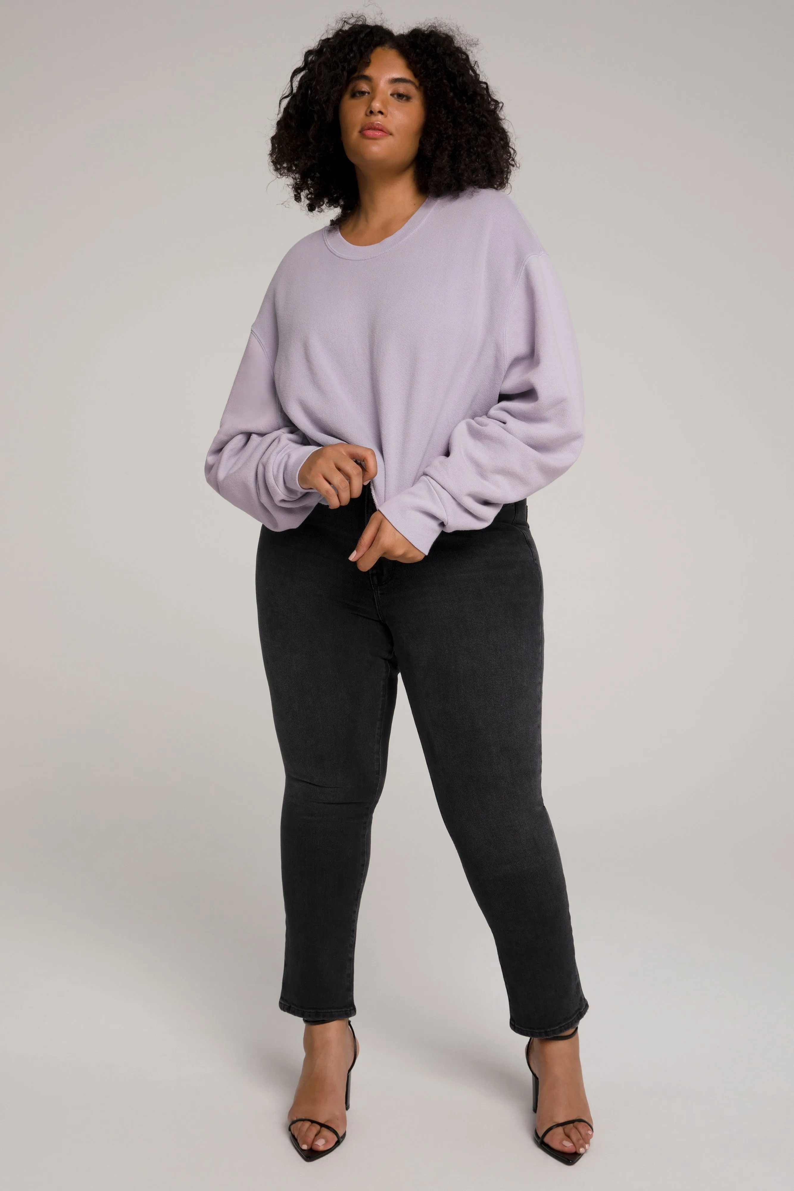 CROPPED & COOL SWEATSHIRT | LILAC001