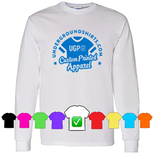 Custom Printed Gildan Heavy Cotton Long Sleeve T-Shirt