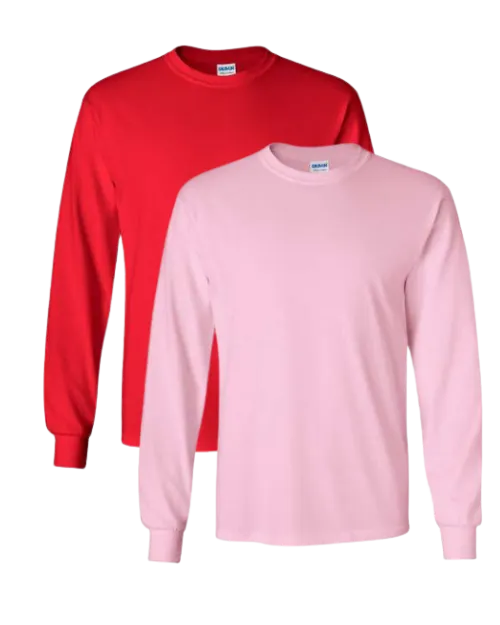 Custom Printed Gildan Heavy Cotton Long Sleeve T-Shirt