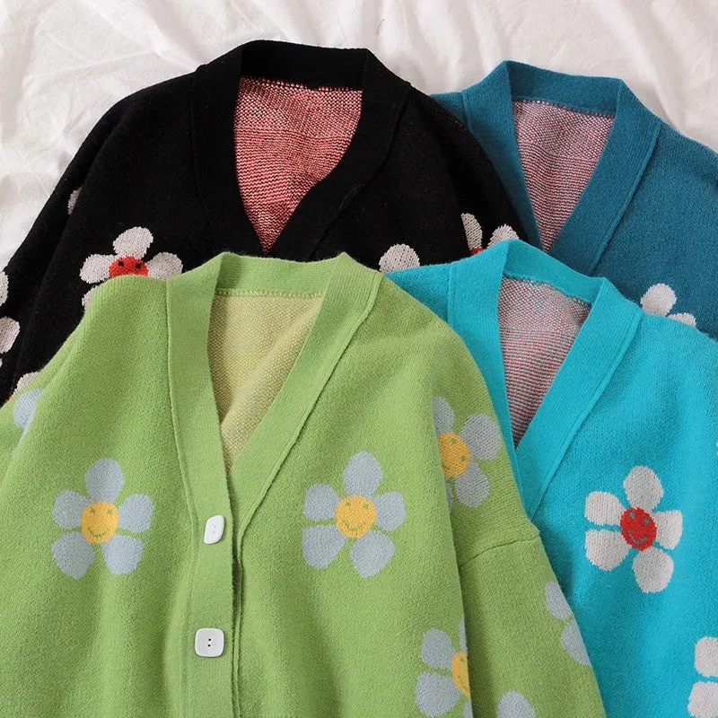 Cute and Preppy Floral Crop Top Cardigan