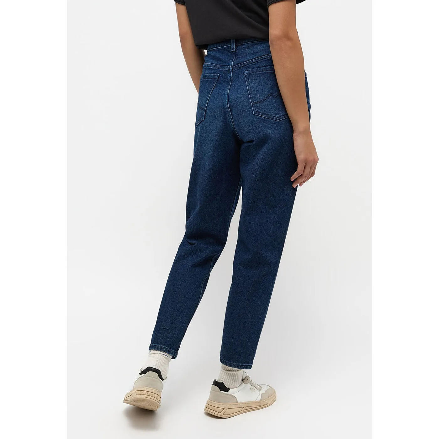 Dark Blue Tapered Mom Jeans