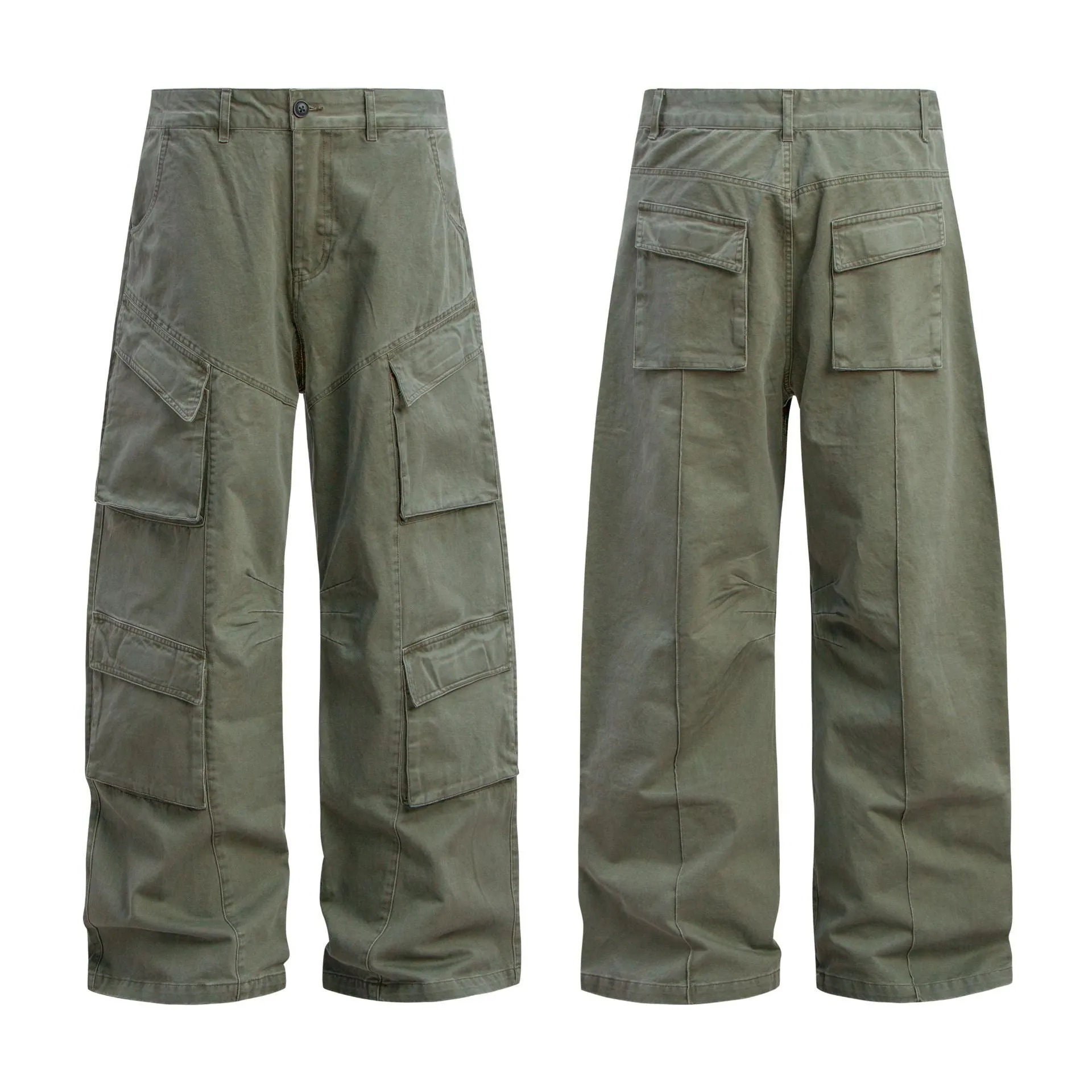 Distressed Vintage Scimitar Cargo Pants