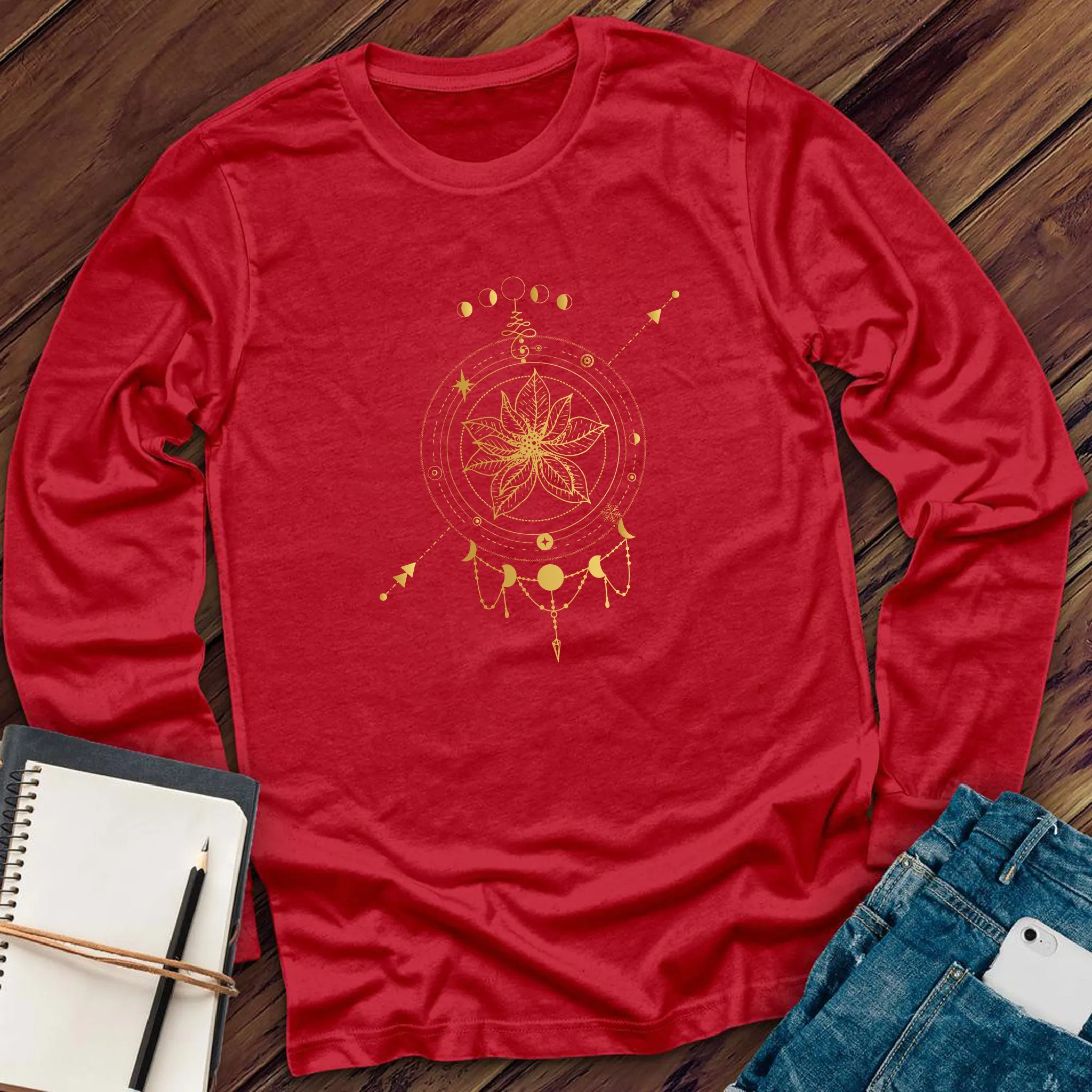 Golden Poinsettia Long Sleeve
