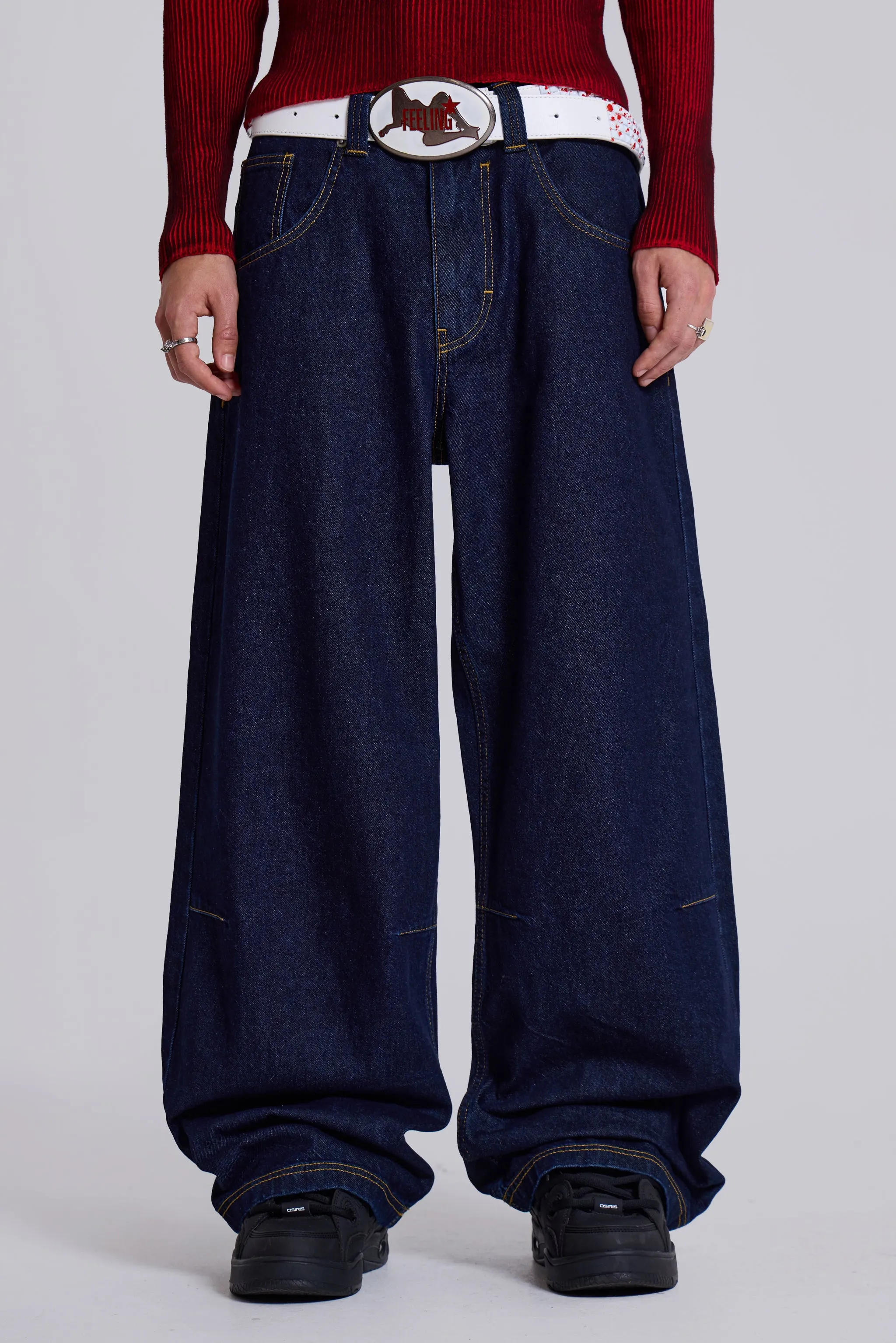 Indigo Low Rise Colossus Baggy Jeans