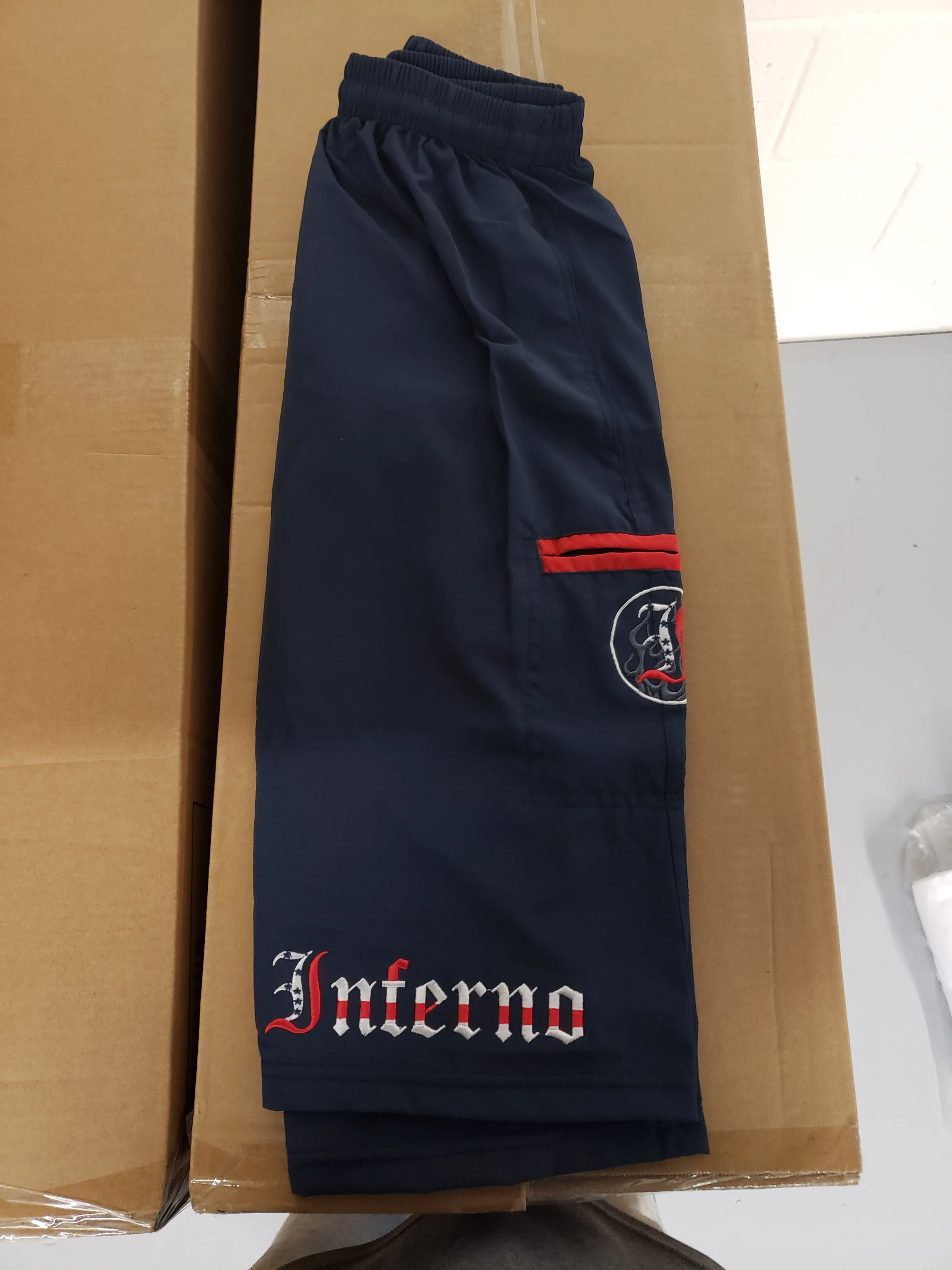 Inferno 4-Way Navy Microfiber Shorts