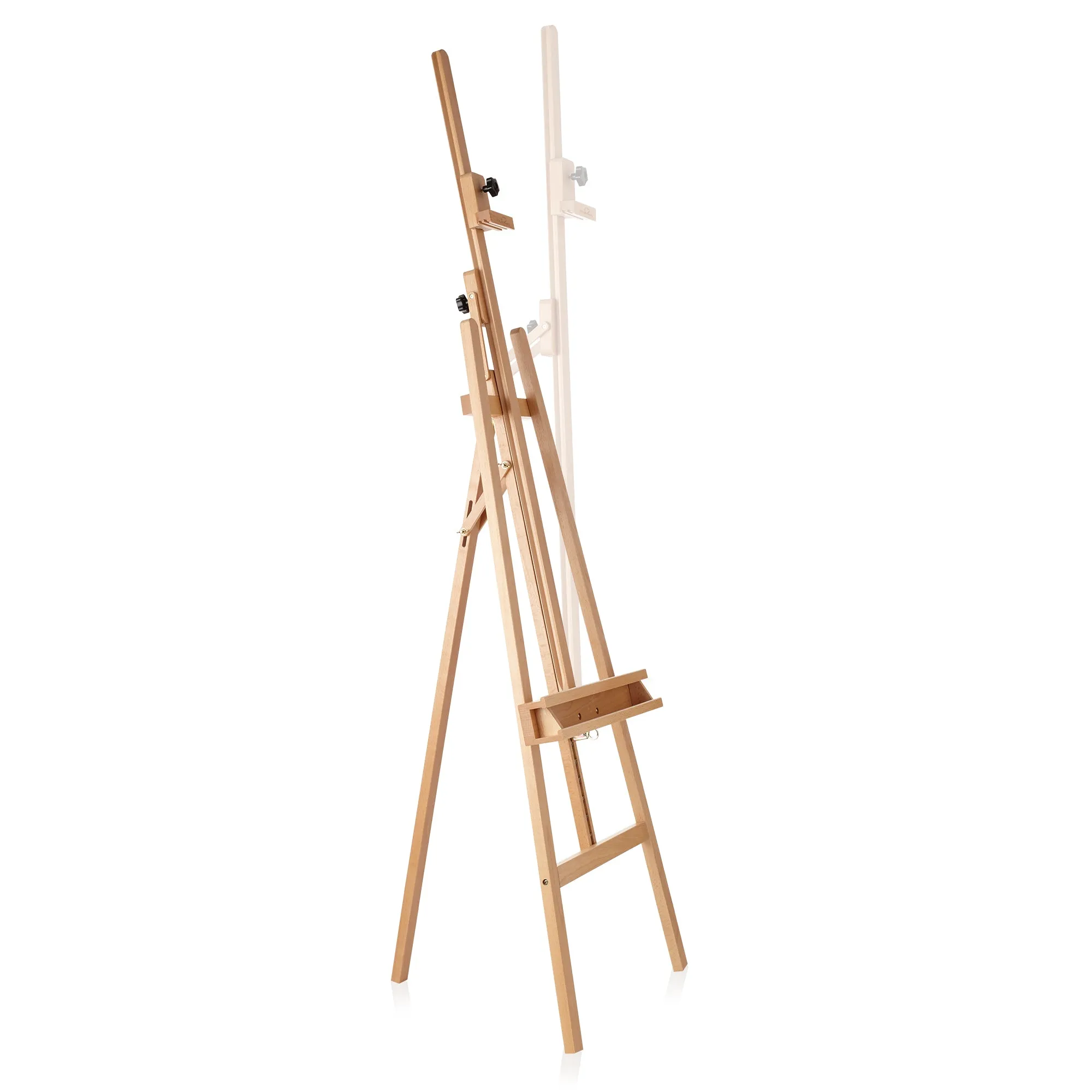 Large Adjustable Beechwood Artist Easel with Brush Holder- 7 Elements