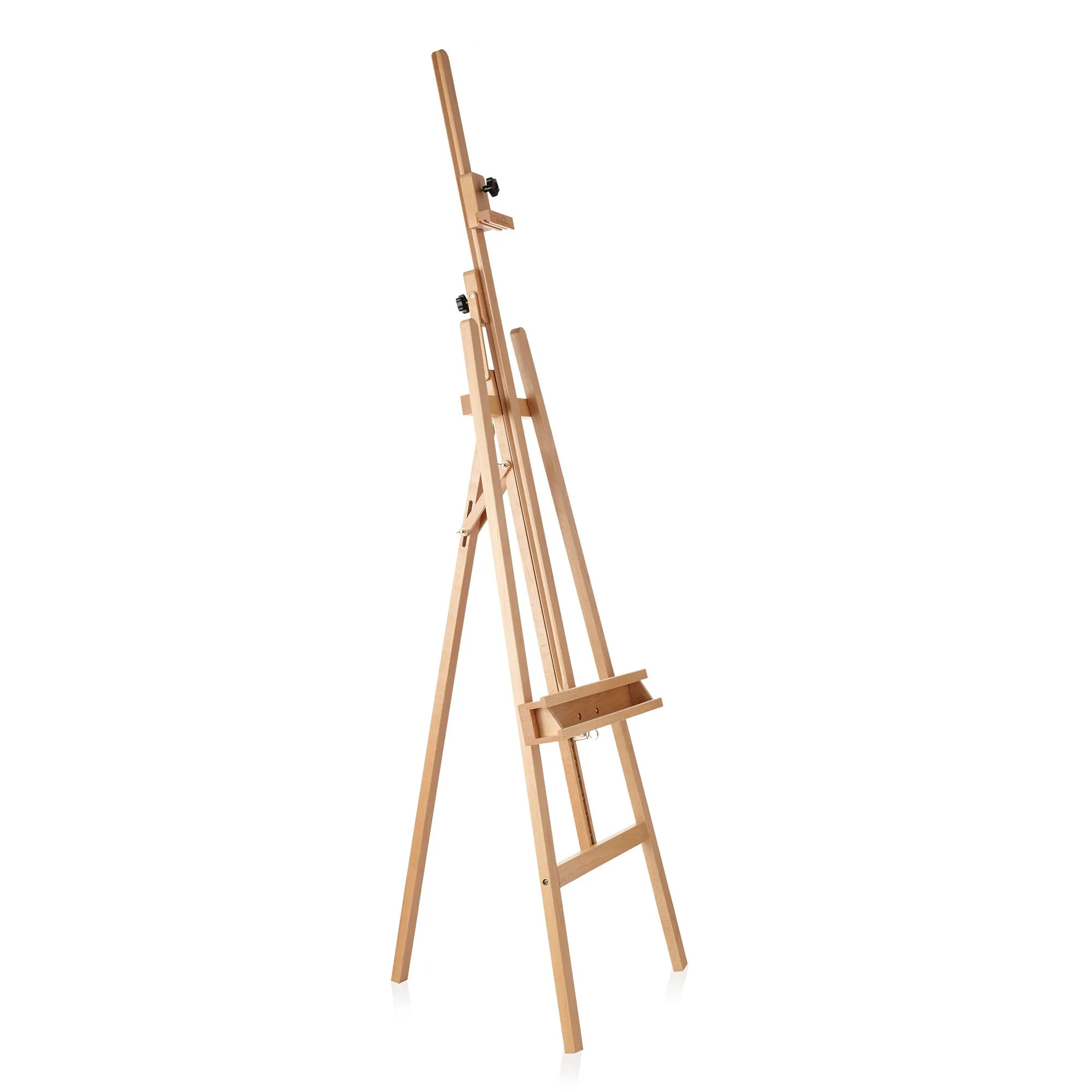 Large Adjustable Beechwood Artist Easel with Brush Holder- 7 Elements