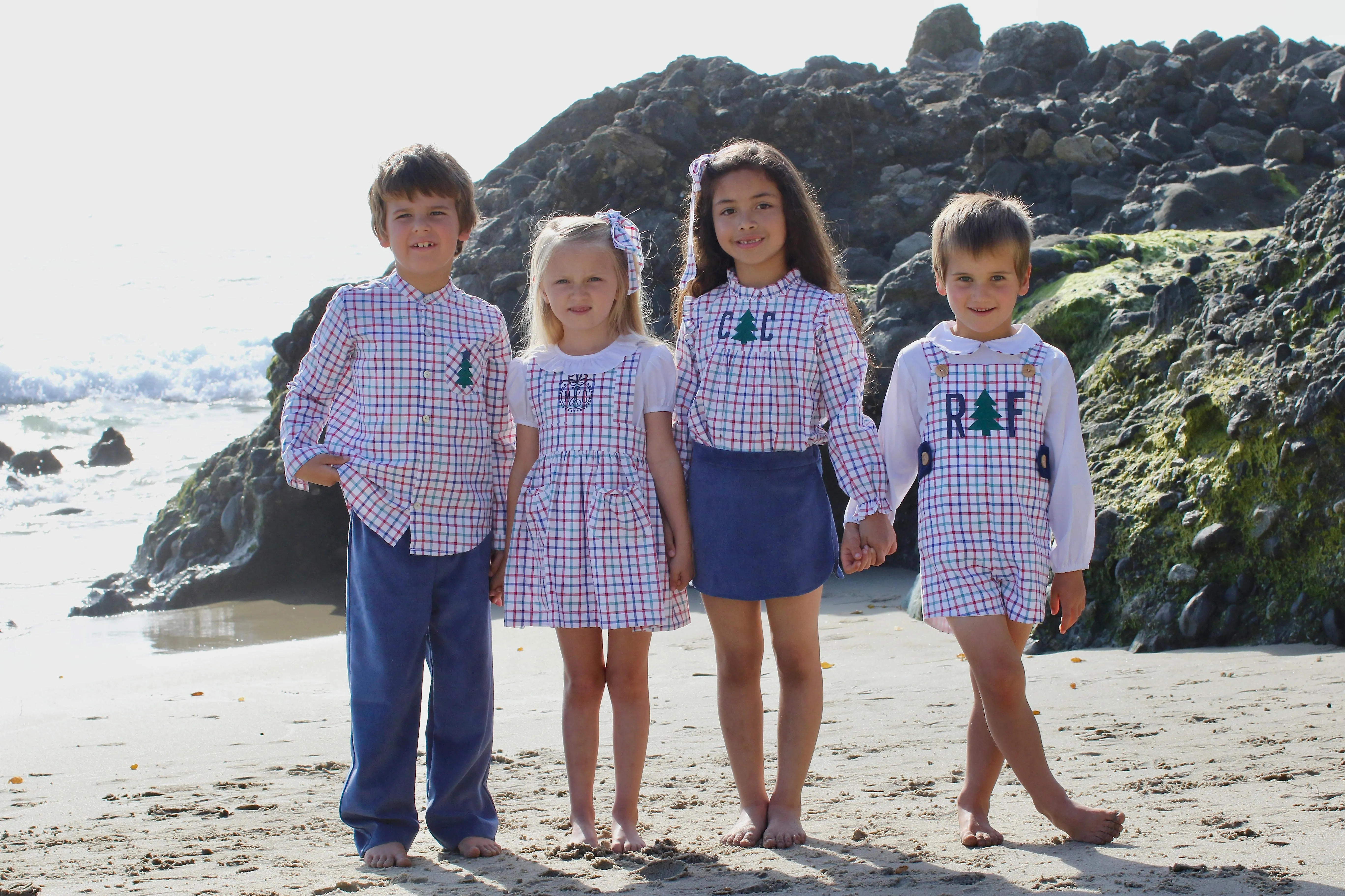Macy Top Long Sleeve in Holiday Tattersall
