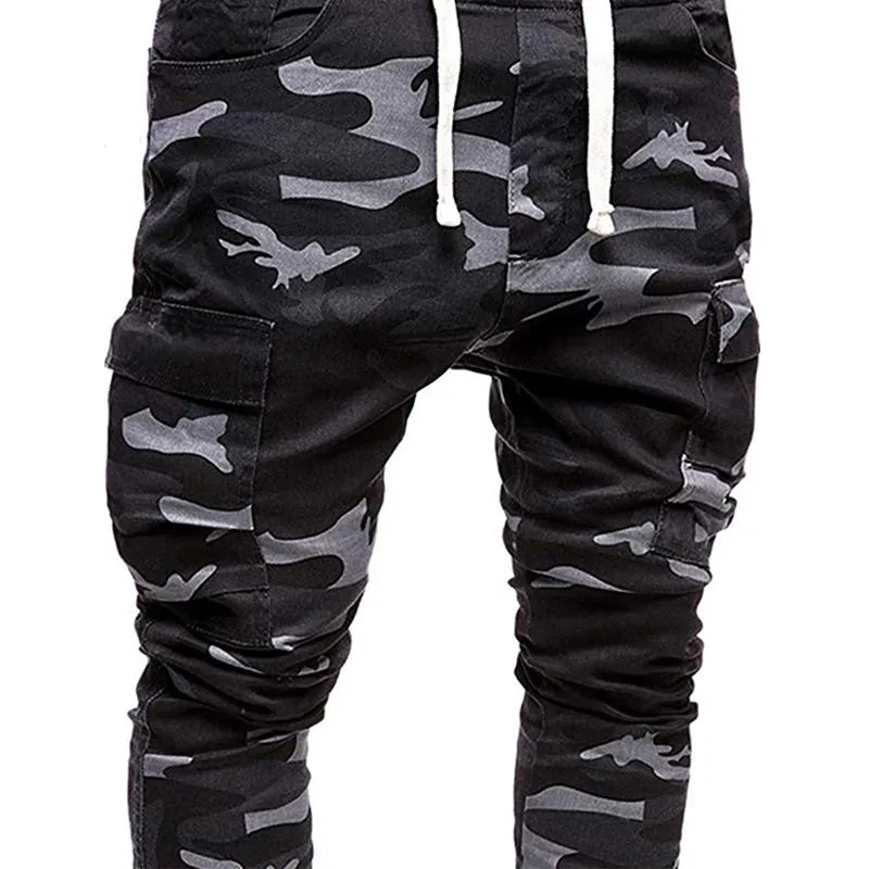 Men's Camouflage Lace Casual Sports Cargo Pants 07351394L
