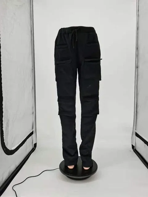 Purpdrank - Women's Red Stacked Sweatpants High Waist Tracksuits Y2K Harajuku Joggers Streetwear Mall Goth Cargo Pants Safari Trousers