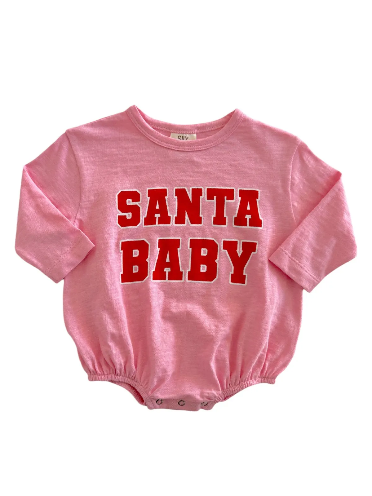 Santa Baby Pink / Organic Long Sleeve T-Shirt Bubble