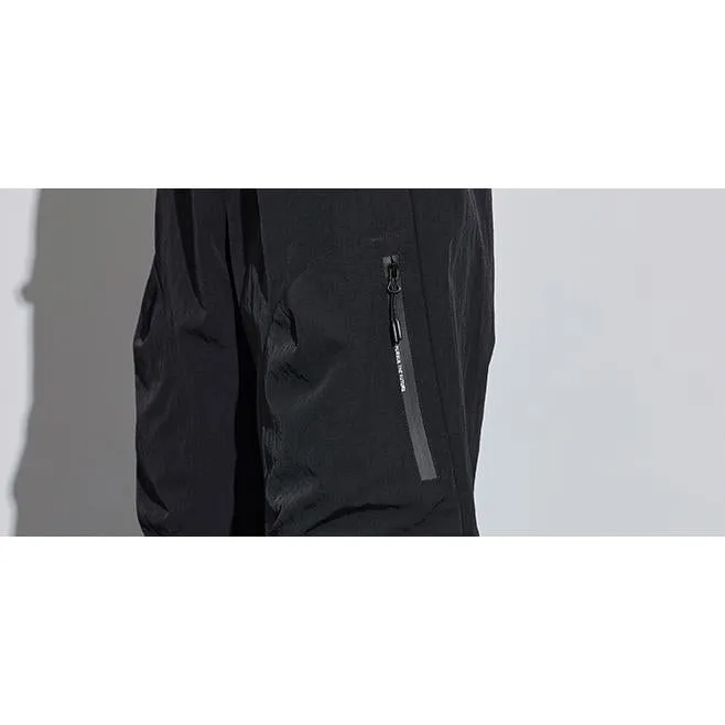 Tapered Zippered Pocket Solid Color Cargo Pants