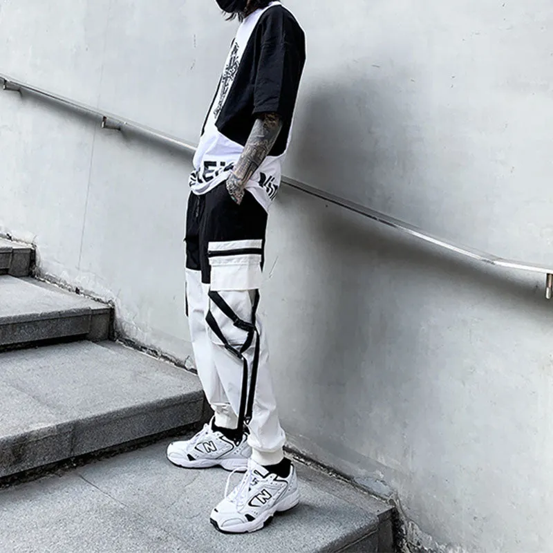 Techwear Pants Baggy Joggers for Men Punk Clothes Japanese Streetwear Cool Goth Jogger