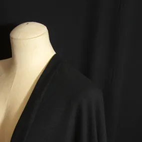 Tencel Organic Cotton Spandex French Terry Fabric - Black