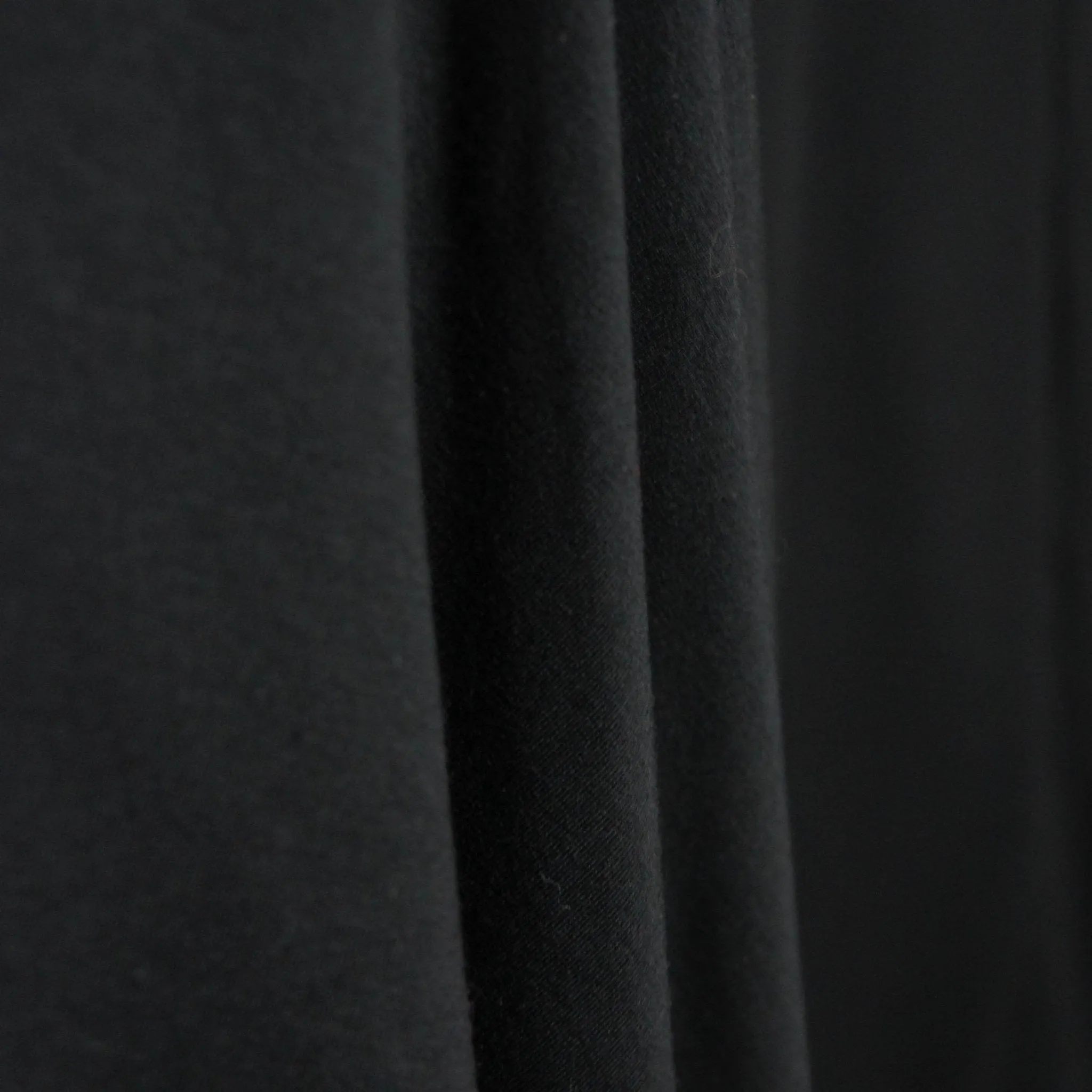 Tencel Organic Cotton Spandex French Terry Fabric - Black
