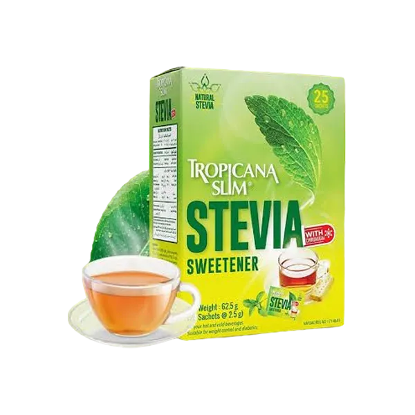 Tropicana Slim Stevia Sweetener 25 Sachets 62.5g