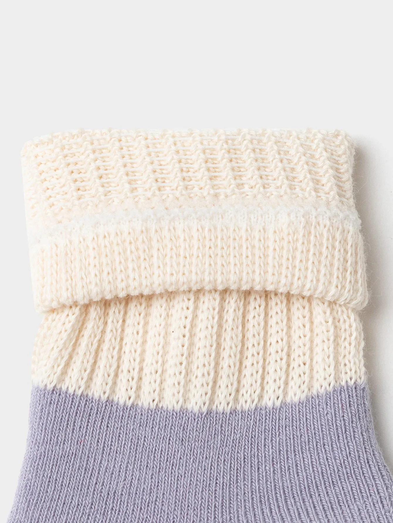 Unisex Baby And Toddler Contrast Cuff Multicolor Socks