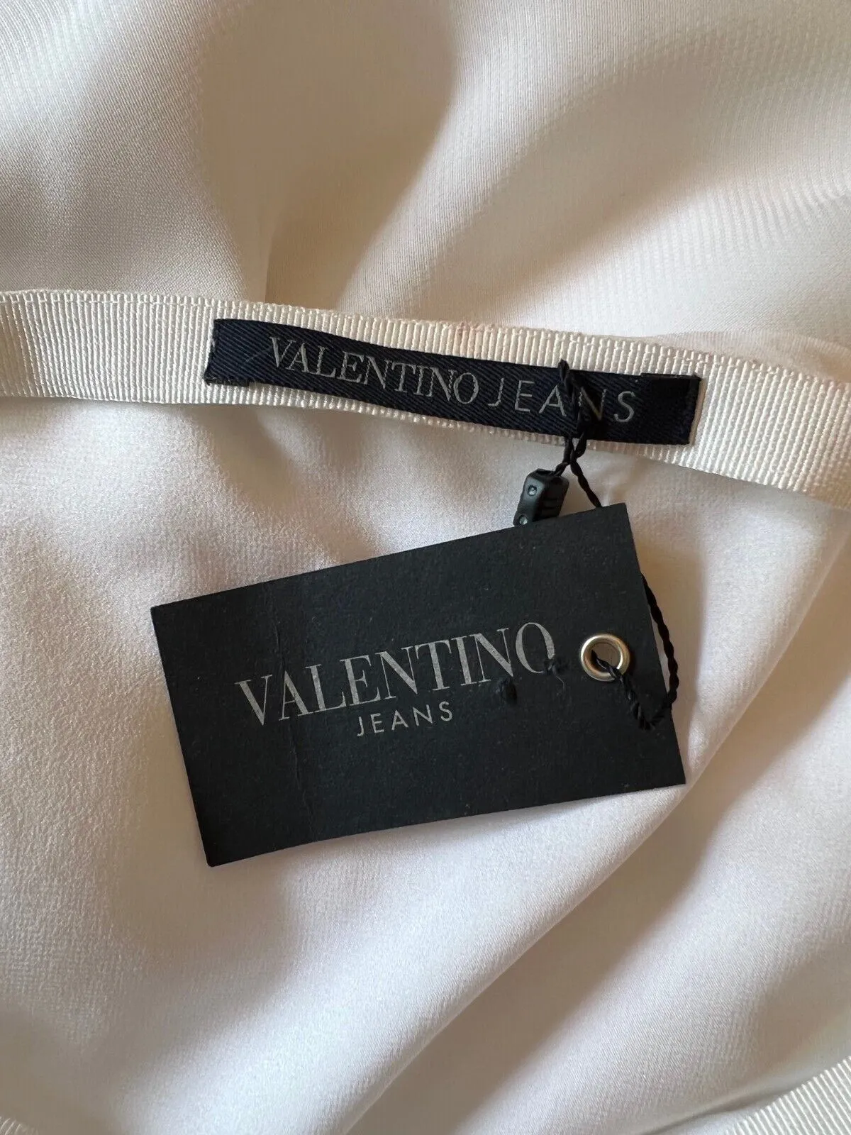 Valentino Jeans Women's White & Black Floral Chiffon Skirt UK 14 EU 42 US 10 it 46