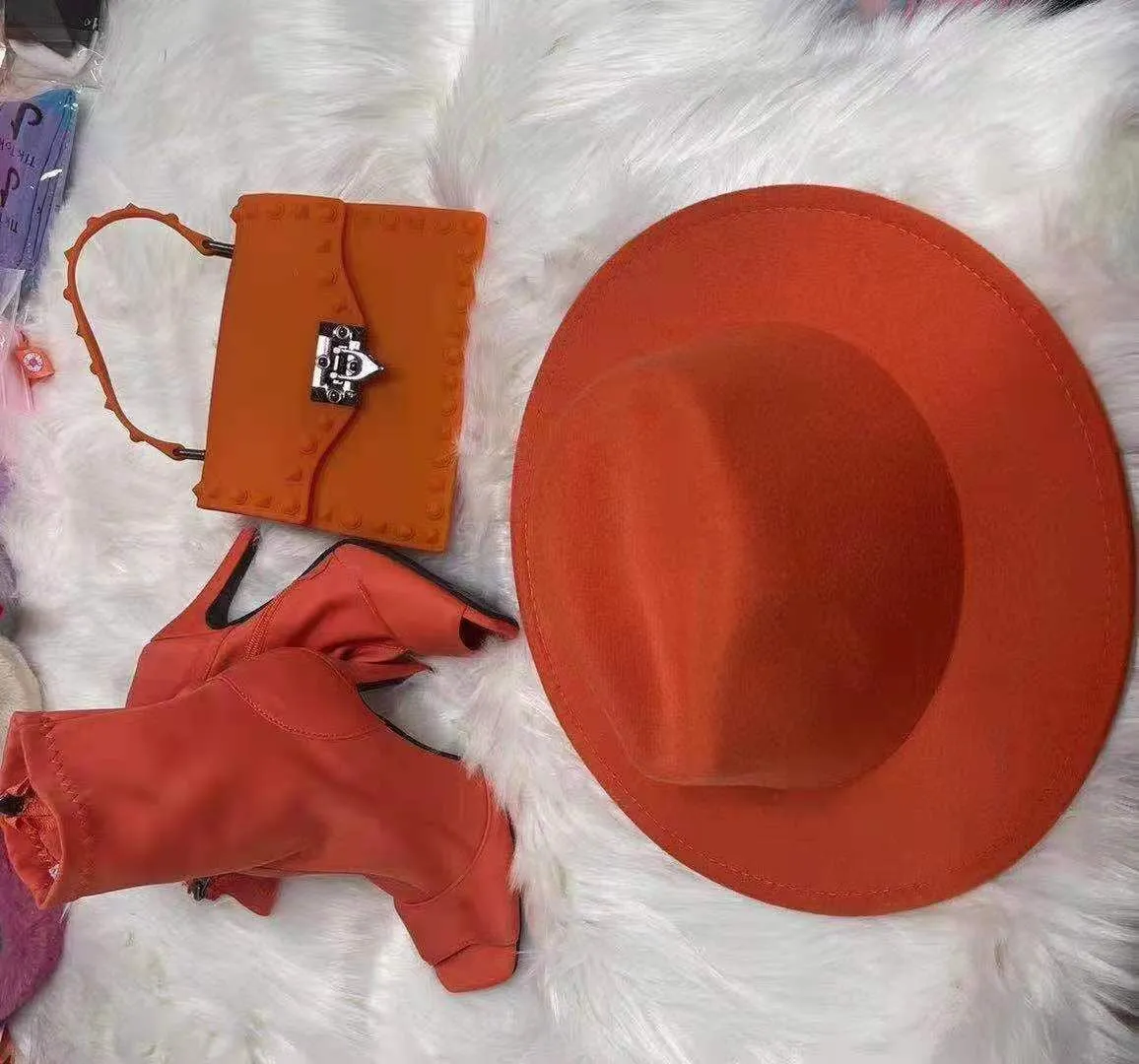 When In Rome Set: Chic Purse, Boots and Fedora